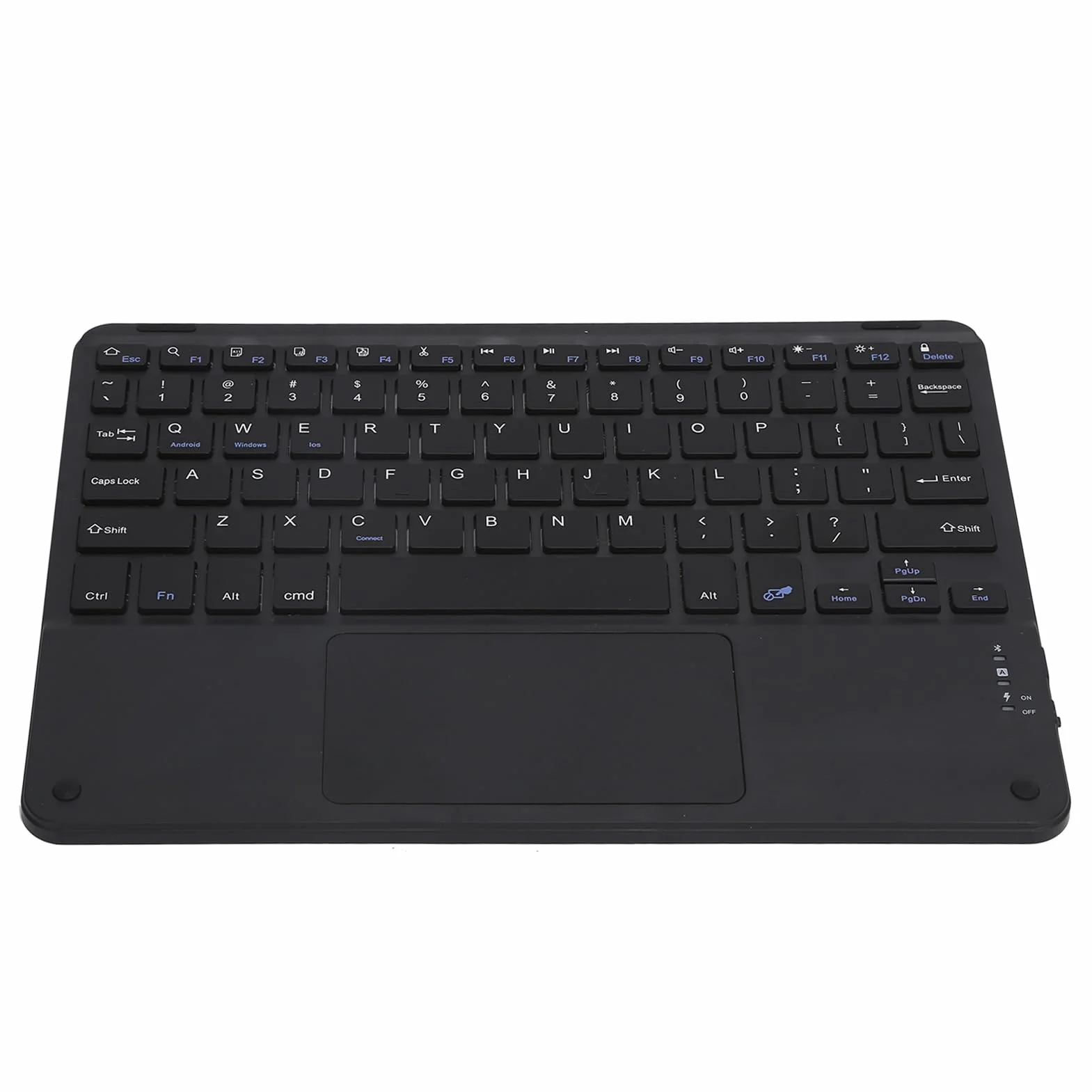 10-calowa Bezprzewodowa Klawiatura Bluetooth ze Smartfonami Touchpad, do Tabletów, Laptopów i Komputerów Stacjonarnych(czarny)