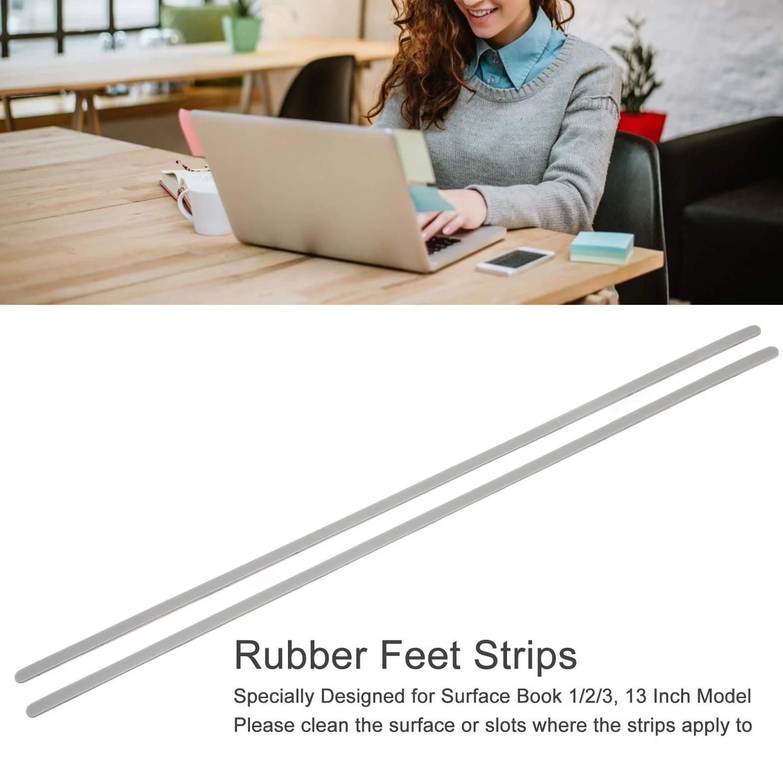 Samoprzylepne Gumowe Paski Zderzaka do Laptopów Surface Book Model 1, 2, 3, 13 Cali Antypoślizgowy Zestaw
