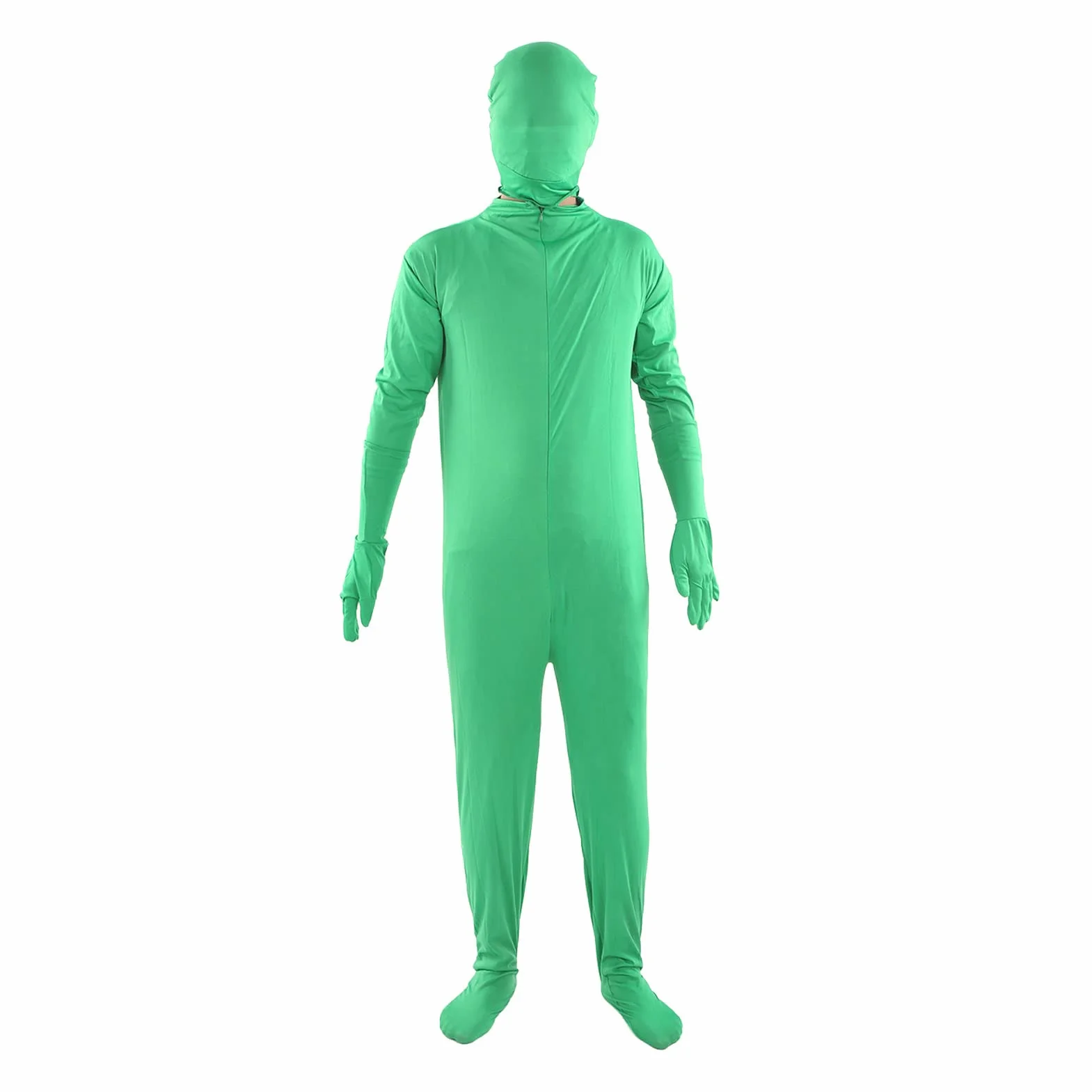Fotografia Chromakey Body Zielone Całe Ciało Rozciągliwa Tkanina Garnitur Unisex Elastan Stretch Kostium dla Dorosłych Ekran Body Kombinezon do Fotografii Film Wideo(180 cm / 70,87 cala)