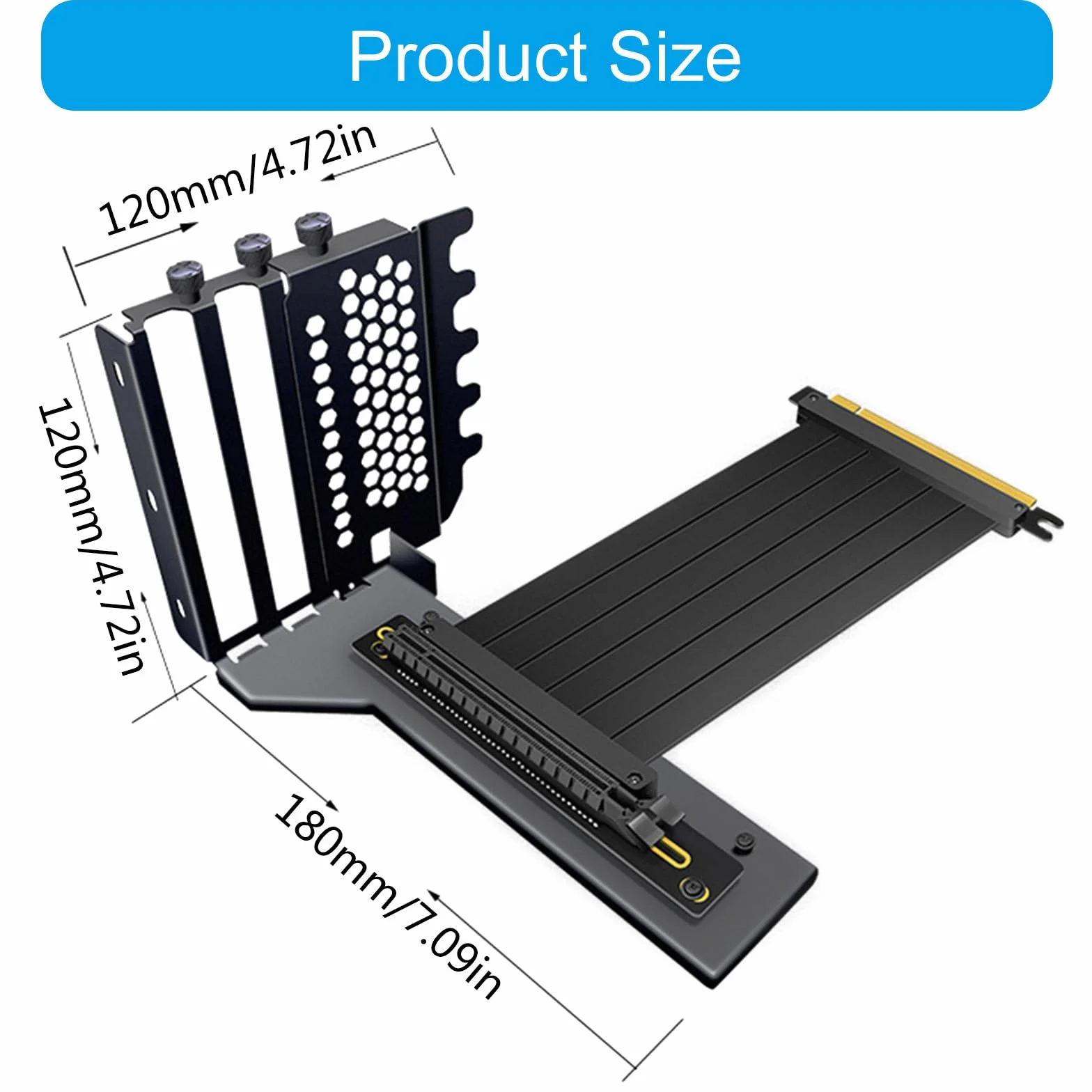 PCIE3.0 wspornik gniazda pionowy uchwyt na kartę graficzną regulowany PCIE3.0 X16 przedłużacz opcja poprawia konfigurację gier