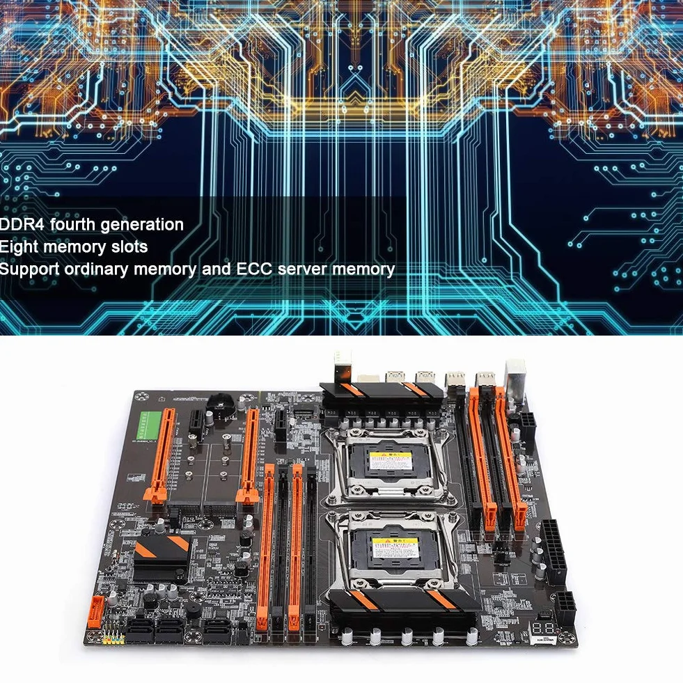 Płyta główna do komputera stacjonarnego z podwójnym gniazdem płyta główna do komputera stacjonarnego 2011-3 Pin DDR4 do symulatora gier komputerowych Studio E5CPU