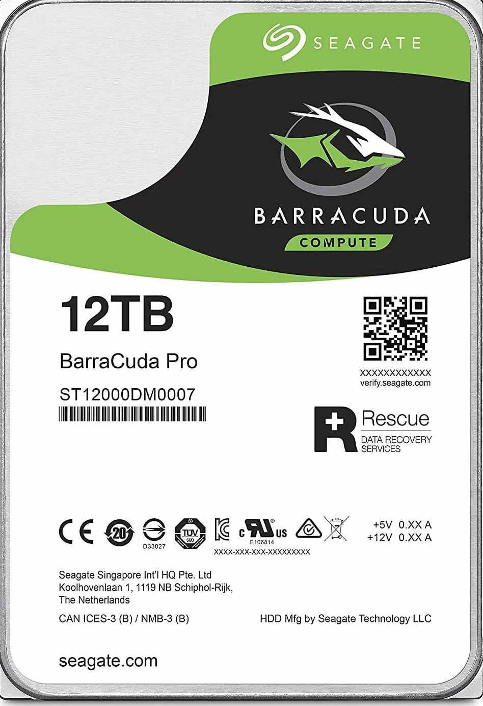 Seagate 12TB ST12000DM0007 BarraCuda Pro 8.9 cm 7200 obr./min wewnętrzny dysk twardy (odnowiony)