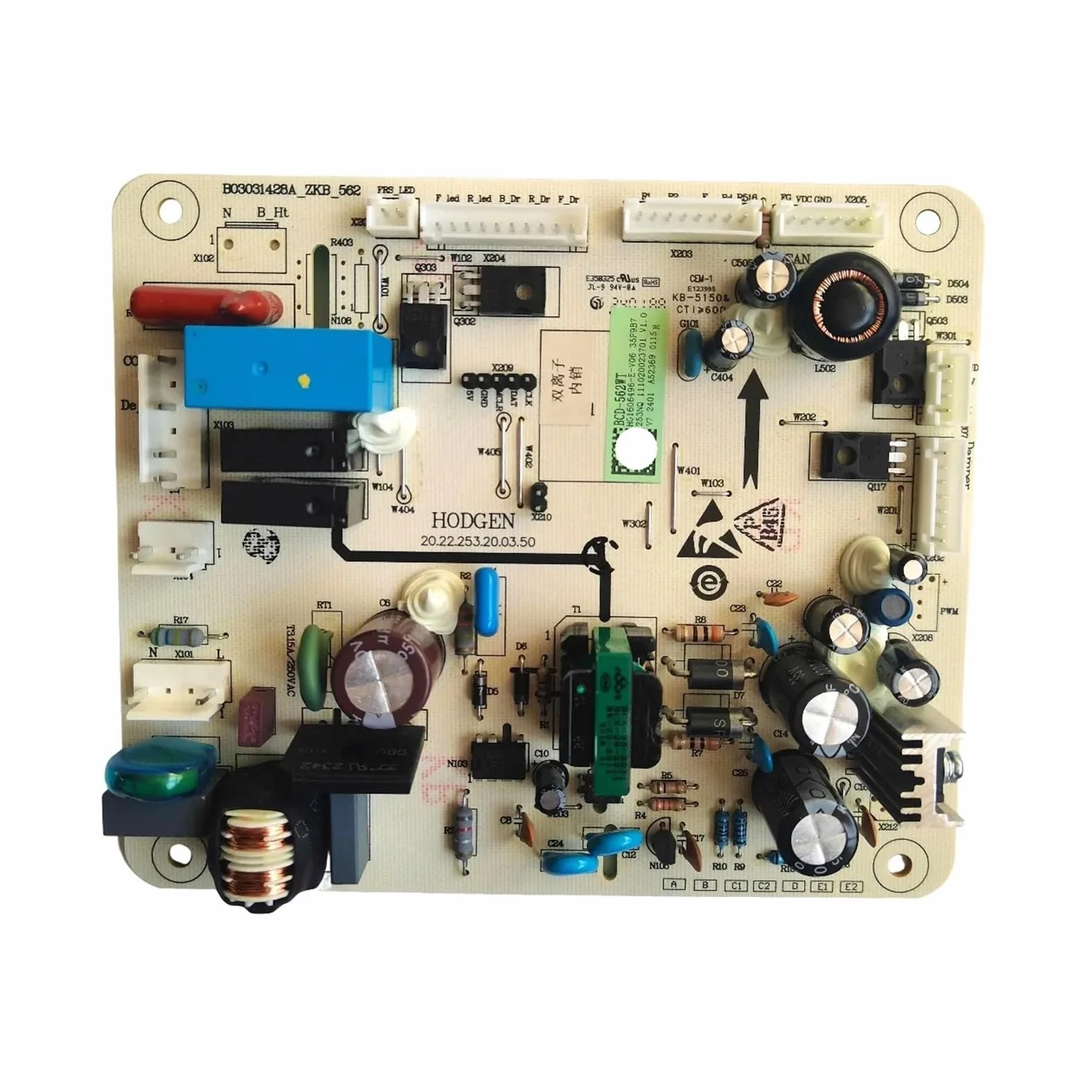 Applicable to Nowa płyta główna komputera do lodówki Rongsheng BCD-563WY-C | Płyta 1469256 | Części klimatyzatorów(Black)