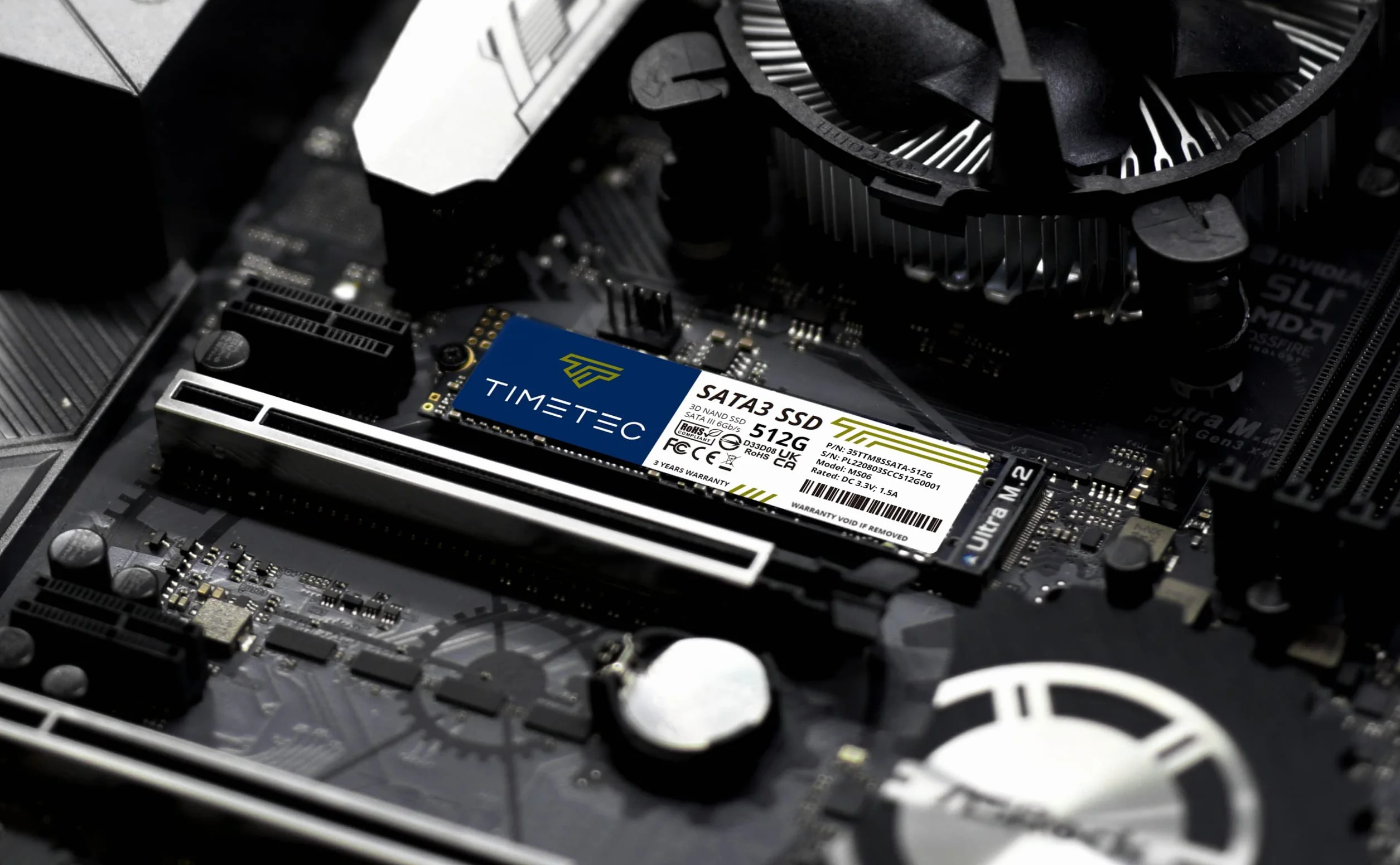 Timetec Dysk SSD 3D NAND TLC SATA III 6 Gb/s M.2 2280 NGFF 64TBW Read Speed Up do 500 MB/s SLC Cache Performance Boost Internal Solid State Drive (1TB Kit (2 x 512 GB))