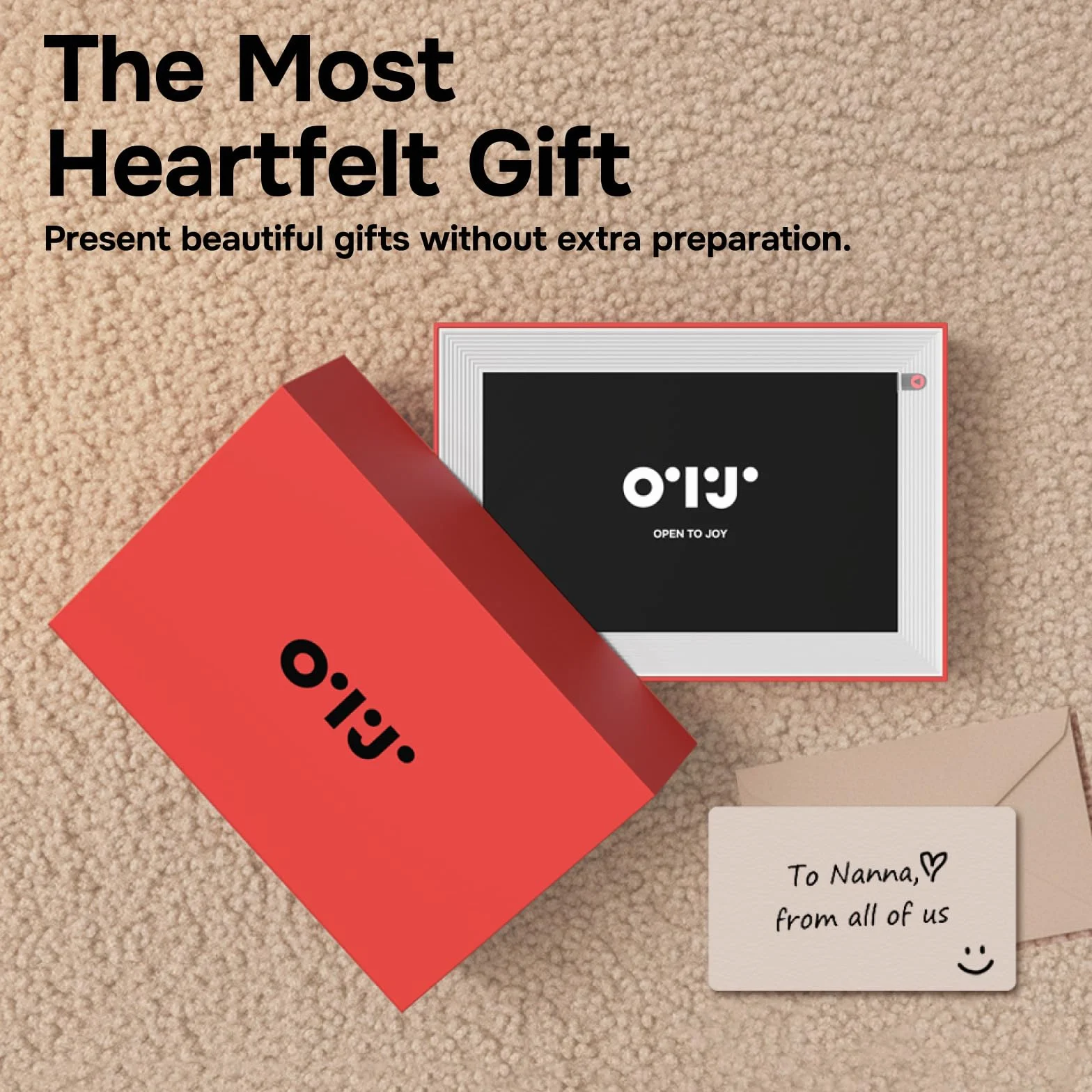 OTJ Frameo Cyfrowa ramka na zdjęcia 25,7 cm - 32 GB WiFi inteligentna ramka na zdjęcia na prezenty i wyświetlacz domowy - natychmiastowe udostępnianie zdjęć za pośrednictwem aplikacji, urodziny dla