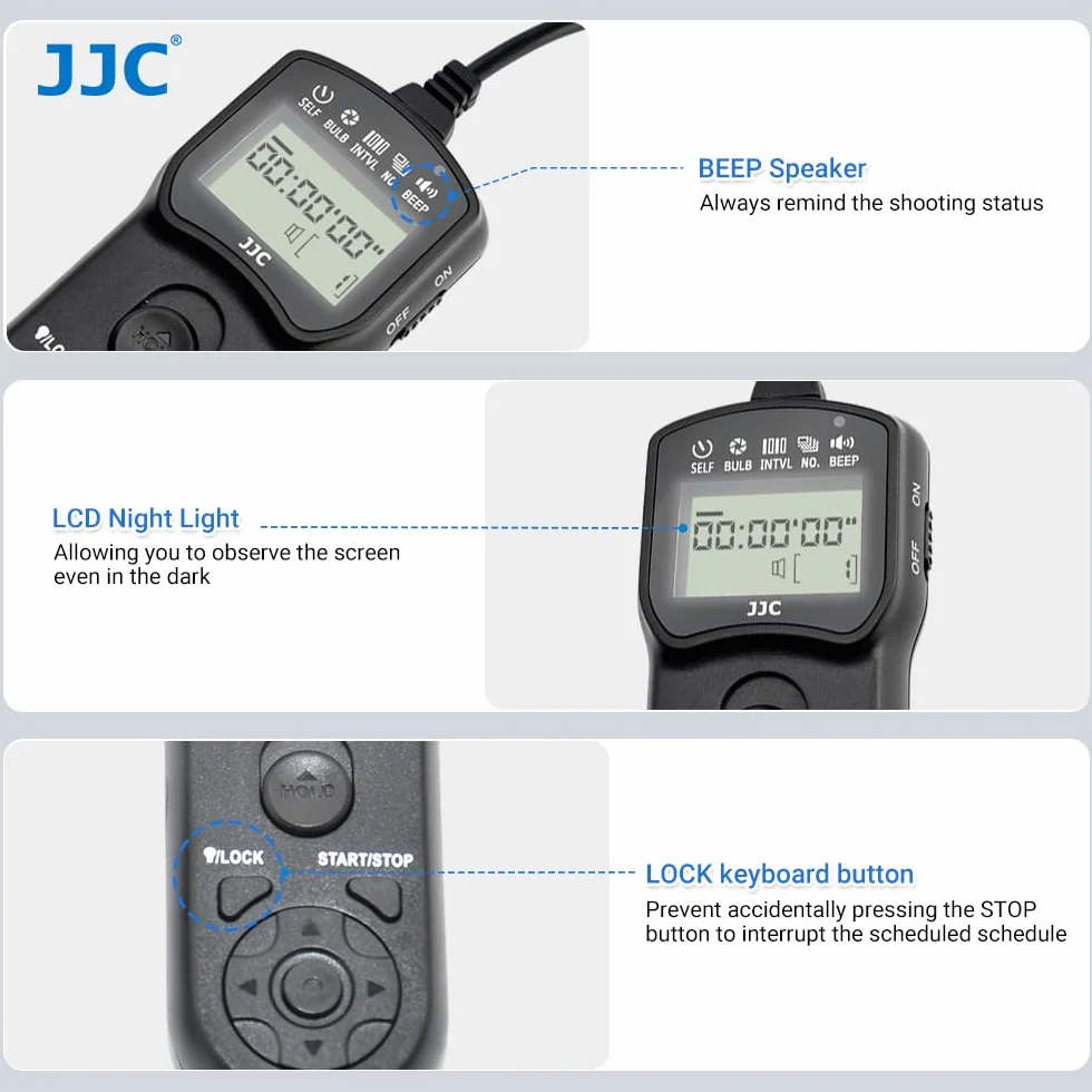 JJC Wielofunkcyjny Timer Pilot Zdalnego Sterowania z Uchwytem Na Statyw do Sony ZV-1 A1 A9II A7 A7II A7M3 A7M4 A7RII A7RM3 A7RM4 A7S A6600 A6400 A6100 RX100M7 Zastępuje RM-SPR1
