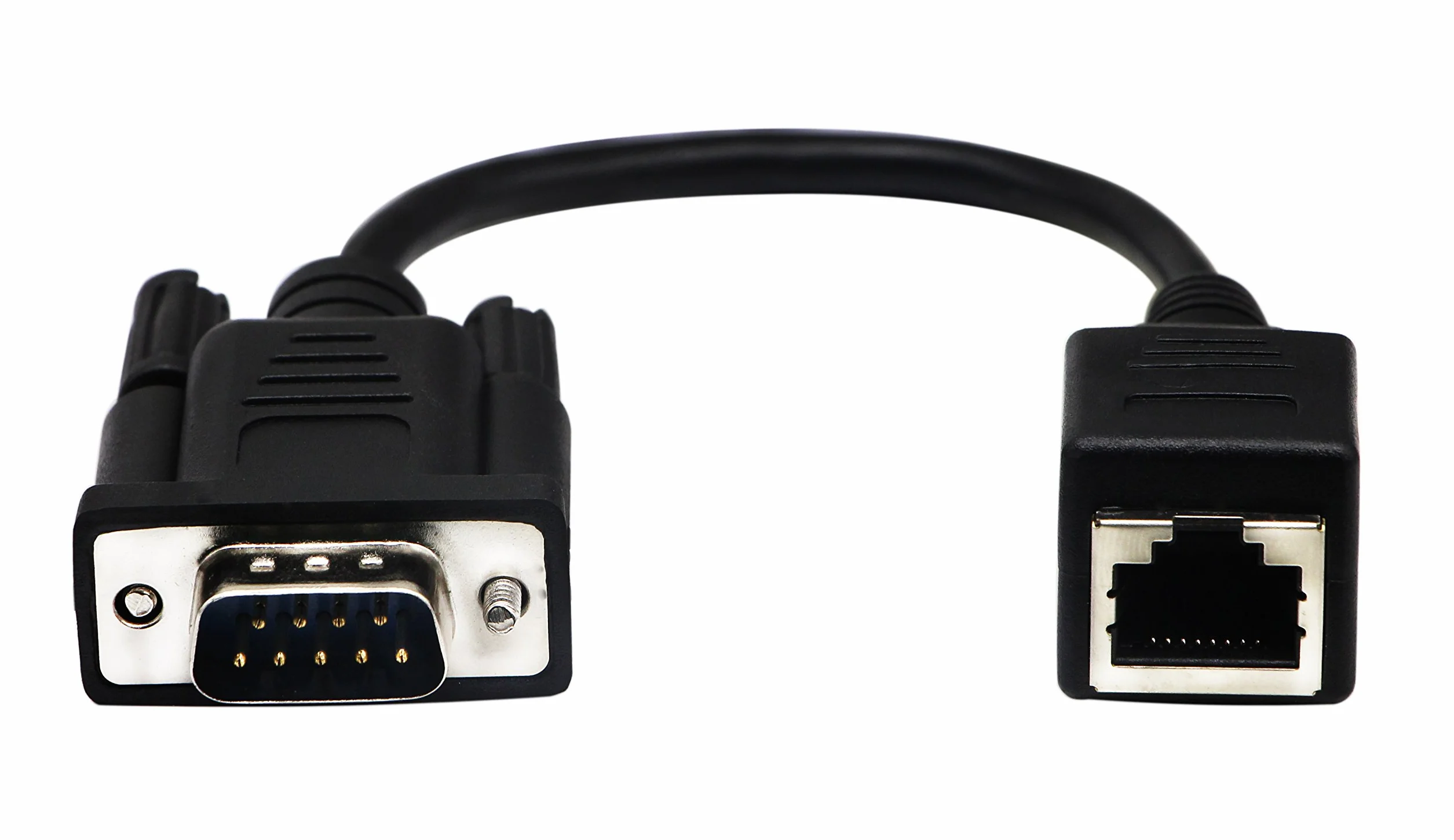 Kabel RJ45 do RS232, DB9 9-pinowy port szeregowy żeński i męski do RJ45 żeńska konsola Ethernet LAN Cat5/6 (18 cm/7 cali) 2 szt