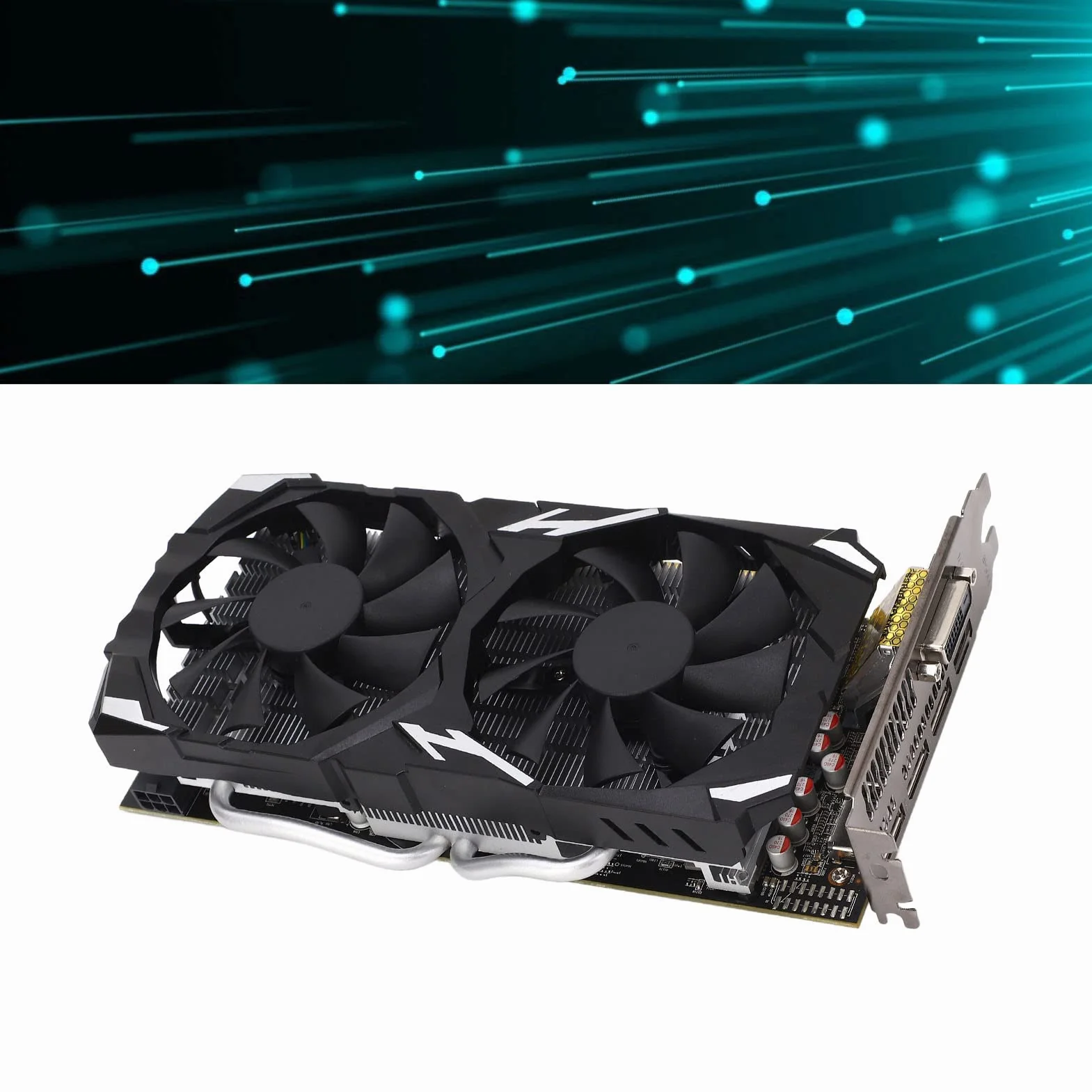 Karta Graficzna RX 580, 8 GB GDDR5 256bit, 3 X Wyjście DP HDMI DVI, Obsługa 8K 16 PCI Express 3.0, 2 Wentylatory Karta Graficzna do Gier dla Domowego Biura