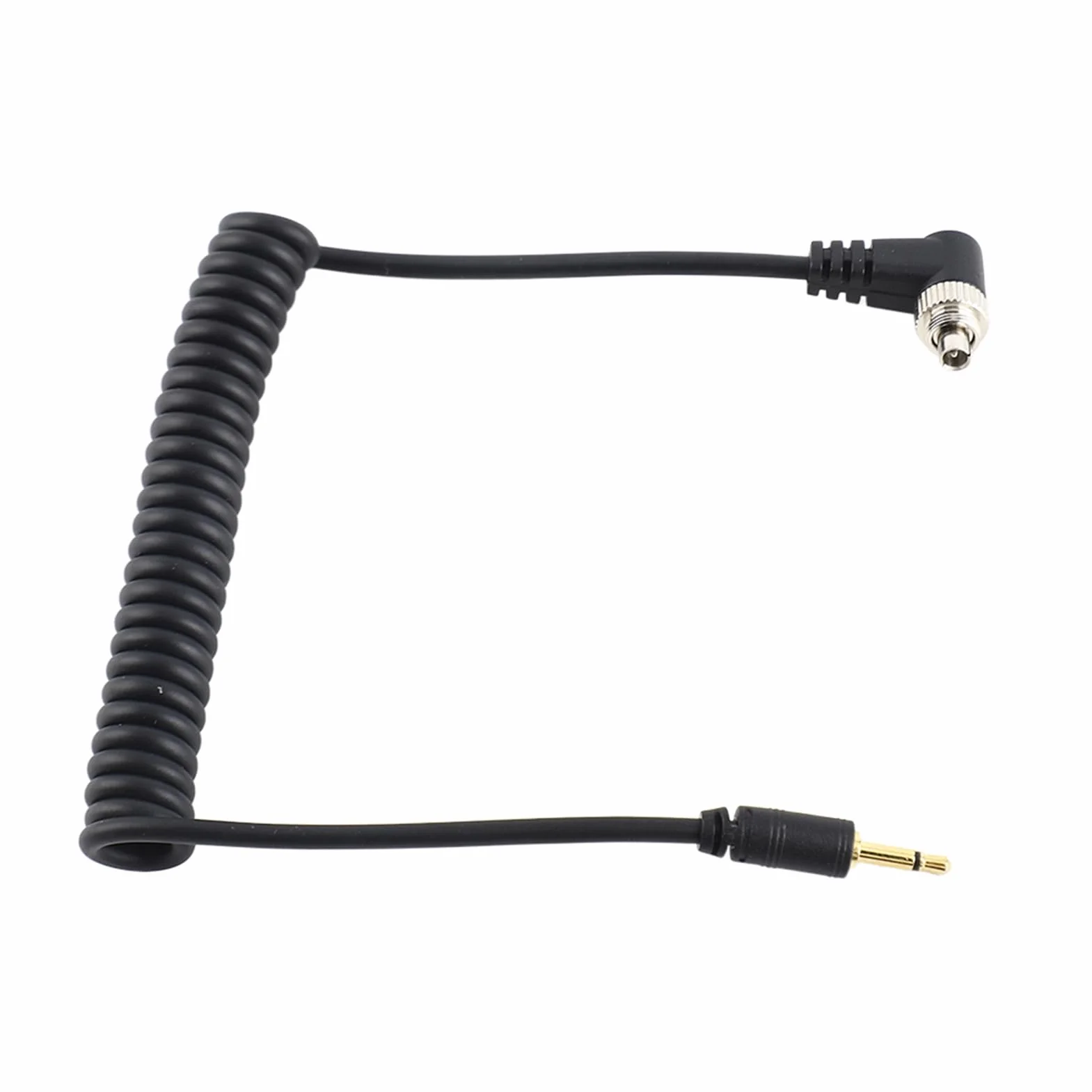 Kabel Synchronizacji Lampy Błyskowej, Zwinięty Przewód Synchronizacji Flash, 2,5 Mm Męski Kabel Synchronizacji PC, Zintegrowane Miganie Aparatu i światło z śrubami, Rozciąga