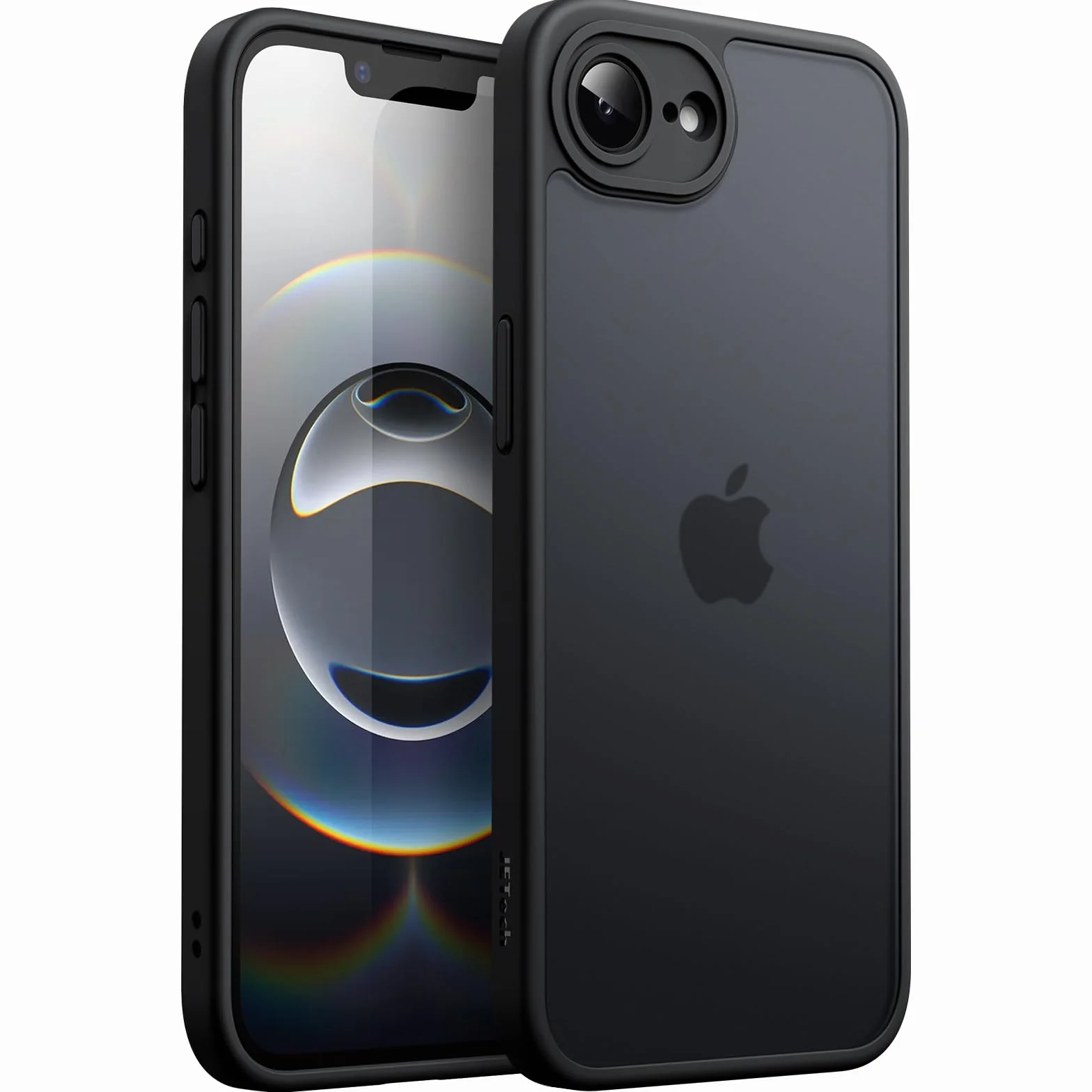JETech Etui iPhone 17e (2026) iPhone 16e Matowe Ochrona Wojskowa Antyodcisk Palca Czarny