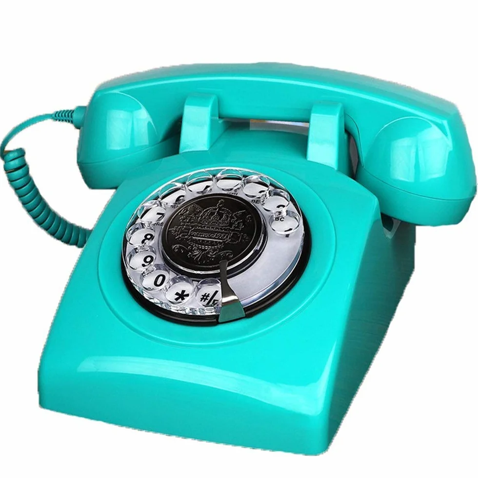 Telefon stacjonarny do domu europejski antyczny telefon z obrotową tarczą telefony retro telefon stacjonarny na biurko, telefon przewodowy do domu i dekoracji, czarne kreatywne telefony retro