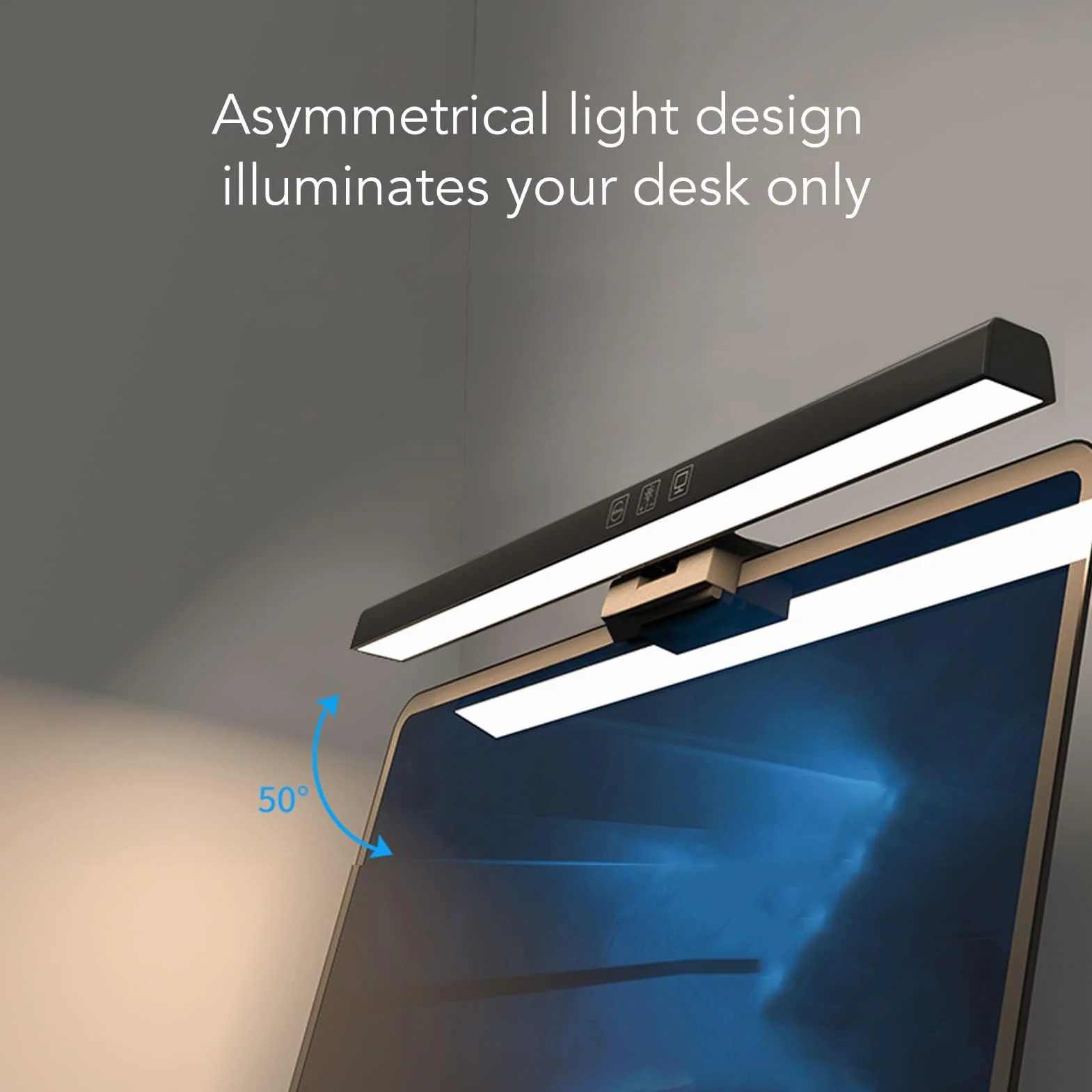 Pasek świetlny Monitora Sterowanie Dotykowe USB C, 3 Tryby Kolorów, Odliczanie Czasu, Lampa na PC Office