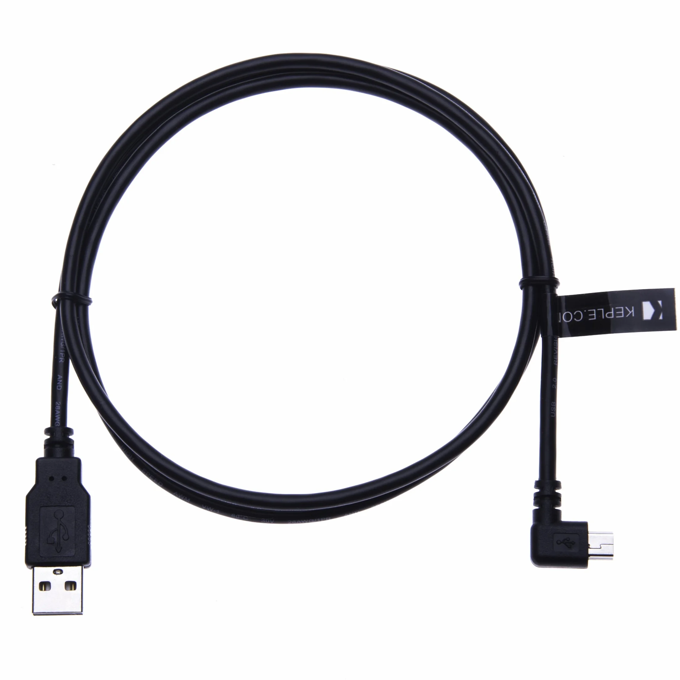Keple Kąt prosty Mini USB Kabel USB A do Mini USB Ładowarka Kabel Kompatybilny z nuvi 2445/2455 / 2460T / 2475LT / 2496LMT / 2515 / 2595LMT | 1M