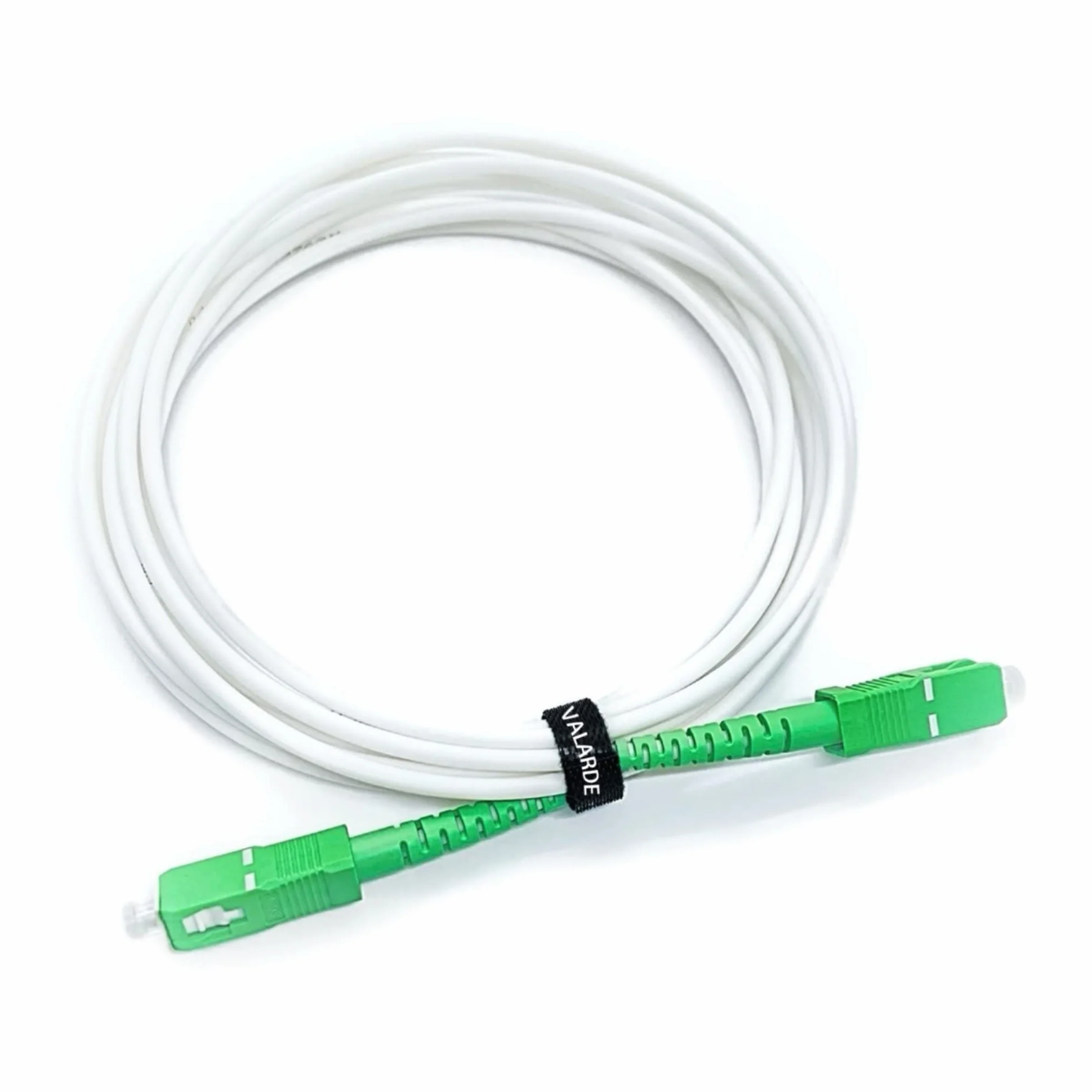 VALARDE Kabel światłowodowy/Przedłużacz Pomarańczowy SFR Bouygues Free - Jednomodowy SC-APC do SC-APC - Złącze ekranowane i wzmocnione kevlarem - bardzo niska strata (3 M)