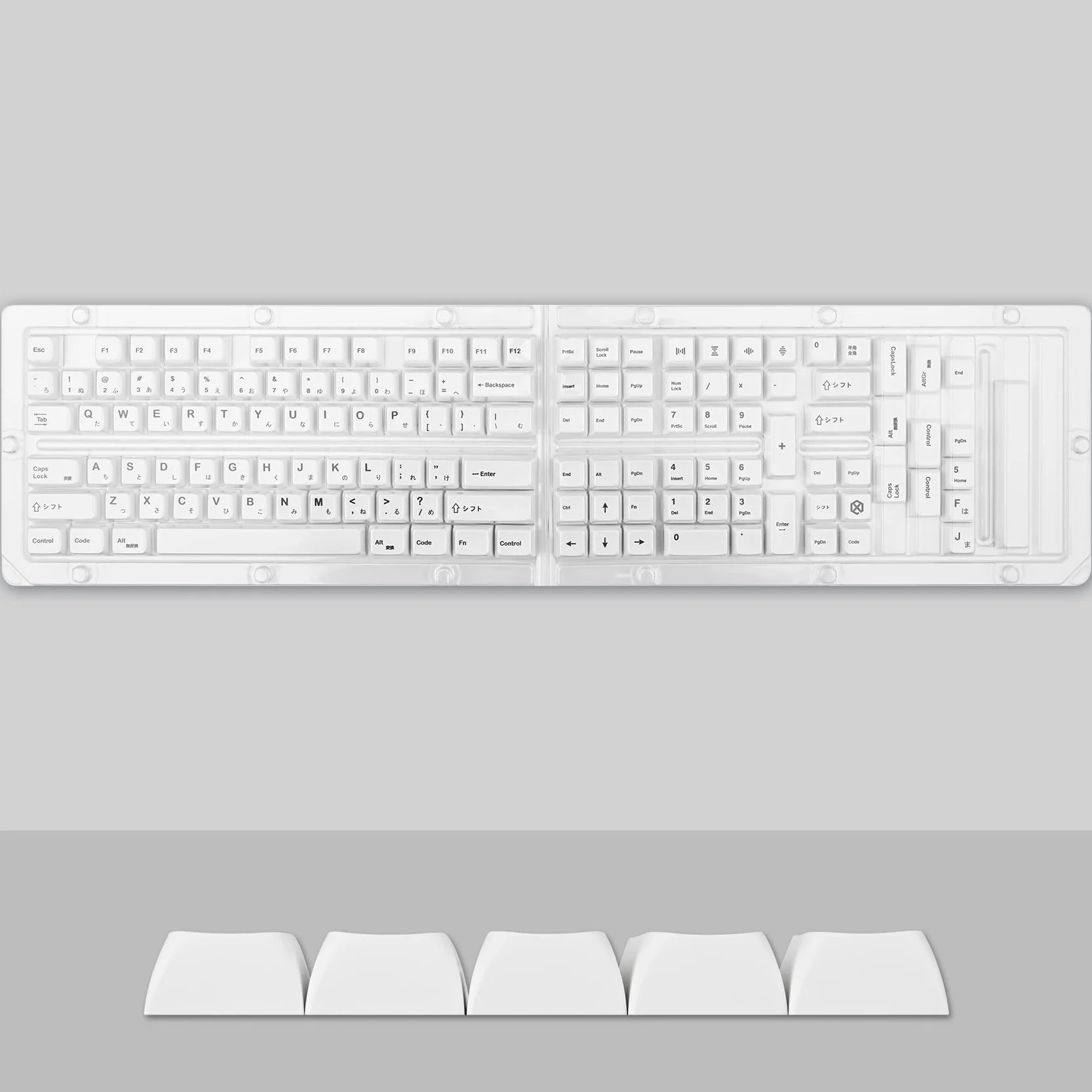 SOLIDEE 135 klawiszy, japońskie białe nakładki na klawisze 65% XDA, zestaw do klawiatury 60% tkl do Cherry Mx Gateron Kailh Switch 87/68/64/104 (minimalistyczna biel)