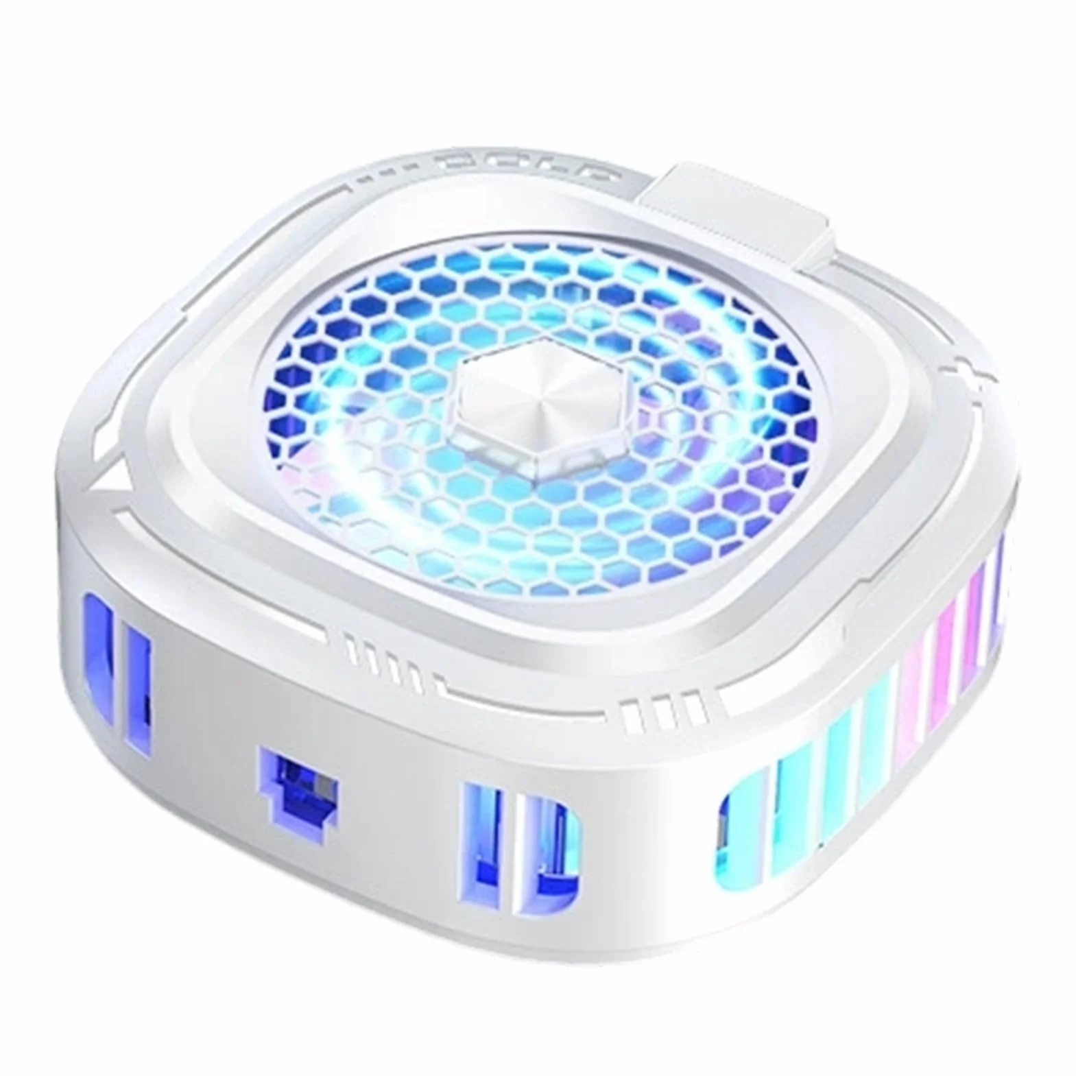 Chłodzący magnetyczny telefon, trzy tryby radiatora, cichy turbo sterowany systemem temperatury telefonu, RGB chłodnica telefonu 6,2x6,2cm dla graczy, streamerów, studia, zestaw mobilny
