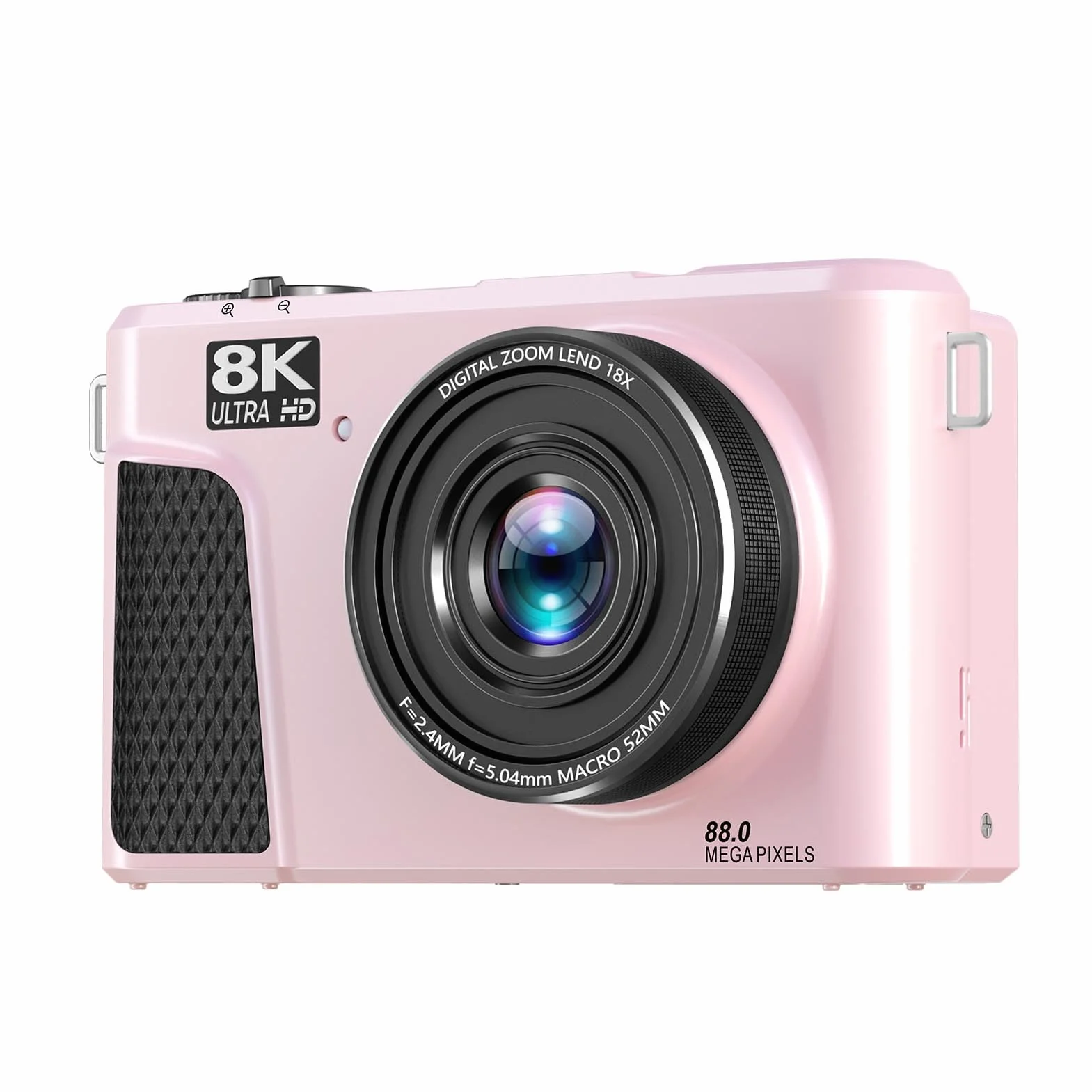 Goshyda Aparat Cyfrowy 8K, Aparat UHD 88MP z kontrolą Wi -Fi, 18 -krotny Aparat Zoomu do Vlogowania z Ekranem 3 Cali 180 °, Autofokus do Wideo na żywo (PINK)