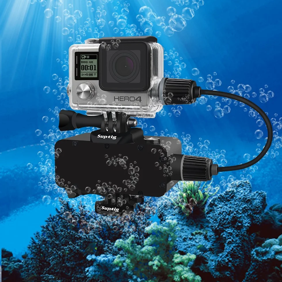 Suptig Obudowa wodoodporna obudowa do GoPro Hero 4 Hero 3+ Hero3 zewnętrzna kamera sportowa do ładowania pod wodą - wodoodporna do 40 m