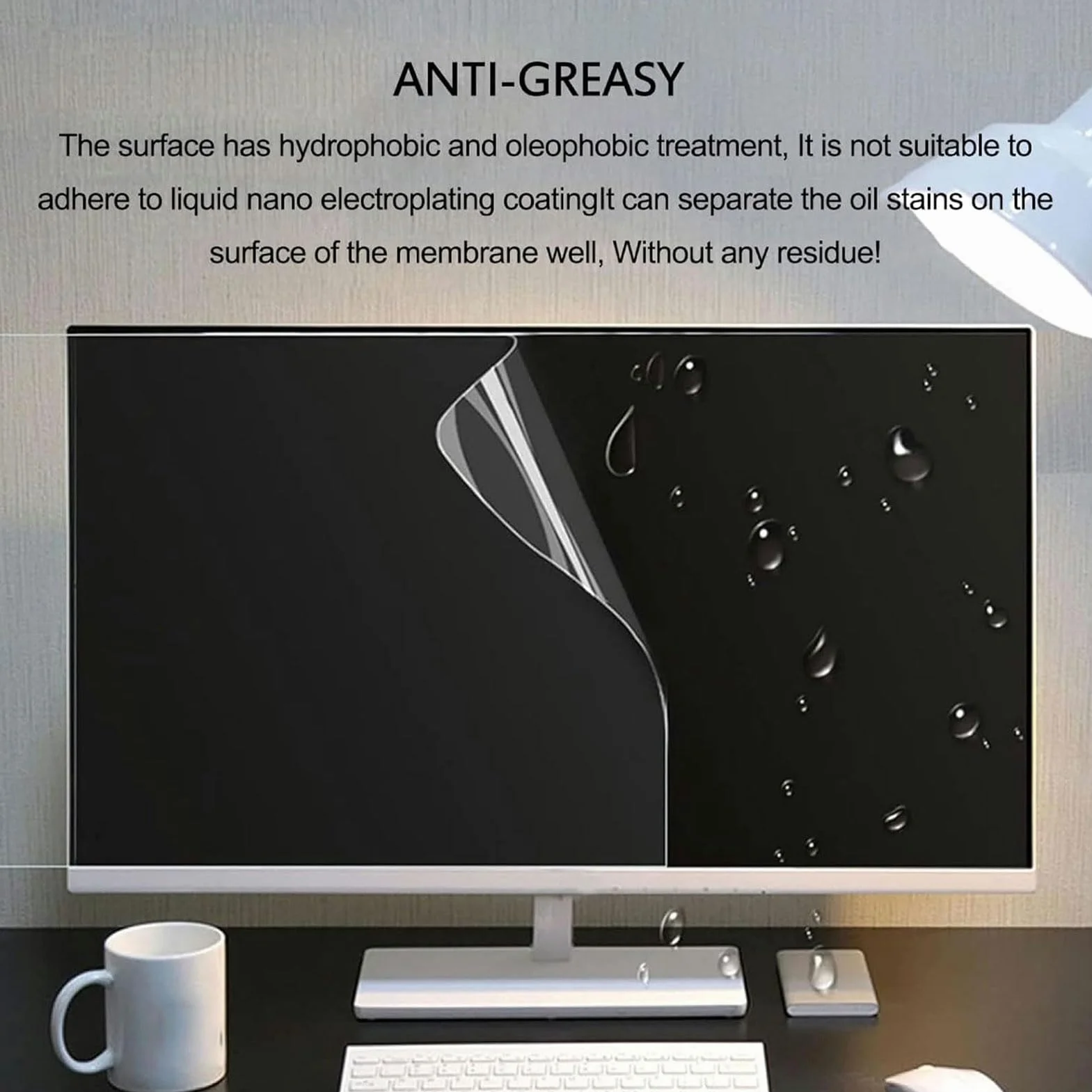 Matowa Ochrona Ekranu TV Antyodblaskowa 55 Cali, Folia Antyrefleksyjna Z Redukcją Światła Niebieskiego, Ochrona Oczu do LCD, LED, OLED, QLED i Telewizorów 4K - 55cali1221×689mm