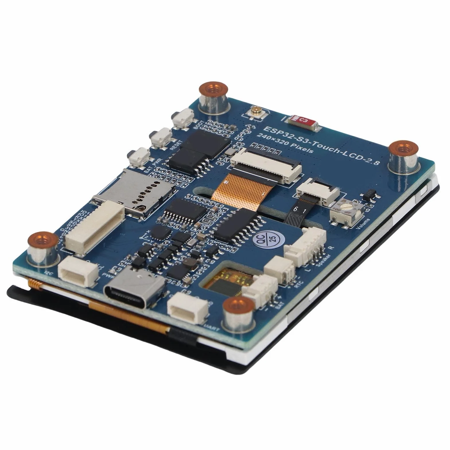 Fockety Płytka Rozwojowa Wyświetlacza Dotykowego, Dwurdzeniowy Procesor 240 MHz, 2,4 GHz WiFi, Bluetooth, 5-dotykowa Płytka Rozwojowa LCD, Pojemnościowy Ekran Dotykowy o Przekątnej 2,8 Cala i