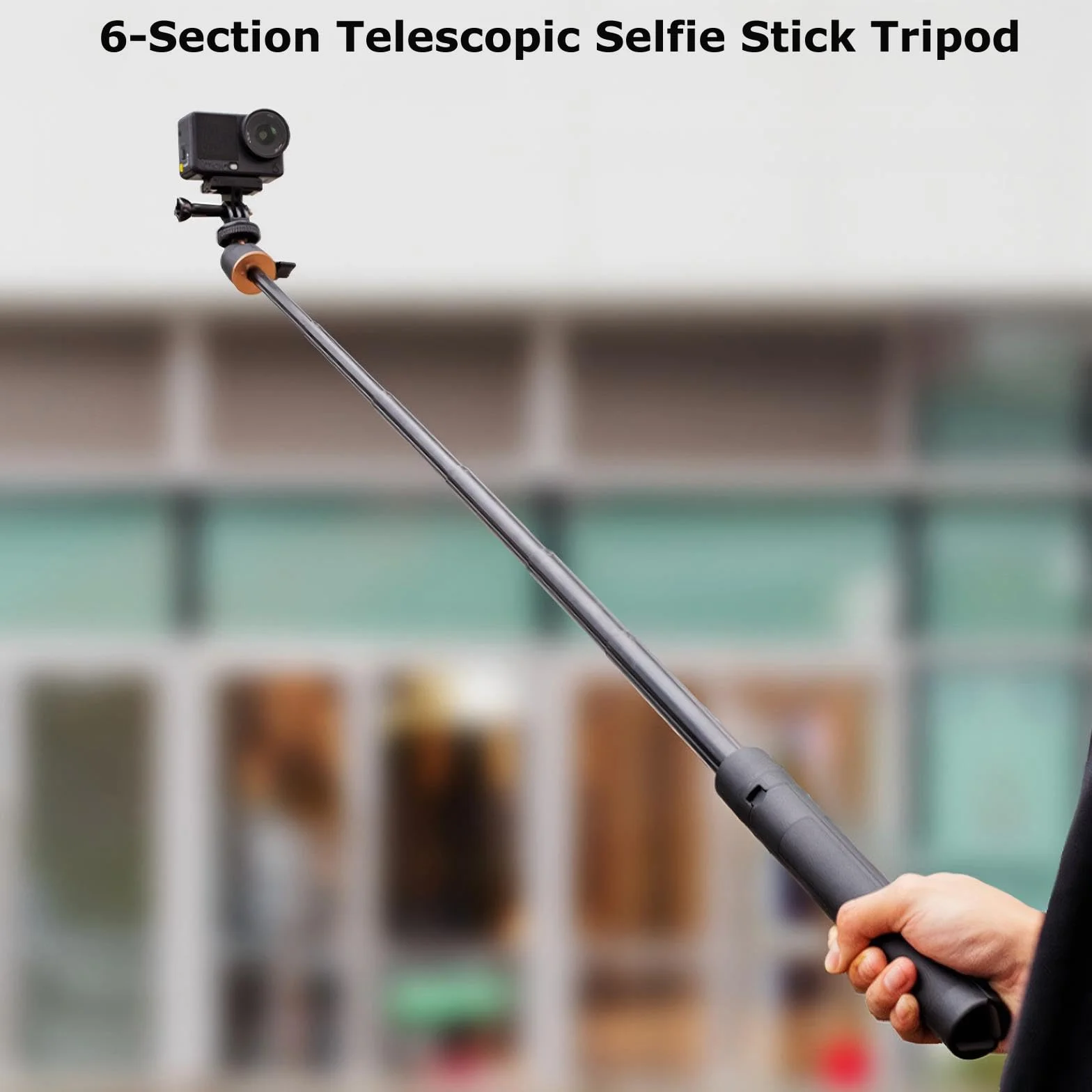 Statyw i kij do selfie 120 cm do DJI Osmo Action 6, rozszerzalny statyw do selfie, kompatybilny z akcesoriami DJI Osmo Action 6, wielofunkcyjny drążek przedłużający ze stopu aluminium, 120 cm