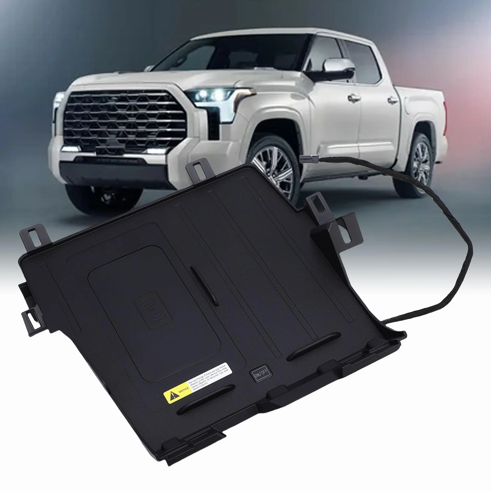 Generic Samochodowy Adapter do Bezprzewodowej Płytki ładującej do 3rd 2022 2023, Innowacyjna Konstrukcja 2 w 1 z Dopasowaniem Inteligentnego Systemu Kontroli Temperatury dla Wygodnego Bezprzewodowego