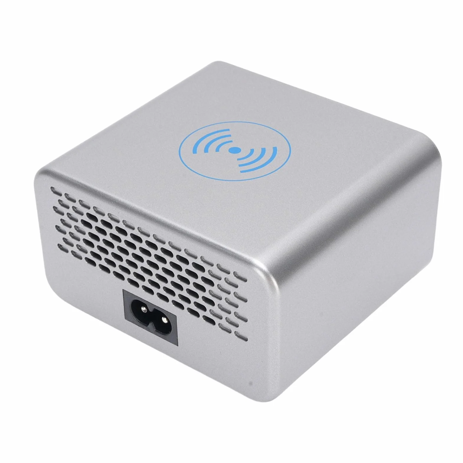 Naroote Stacja ładująca z Wieloma Portami USB i Bezprzewodowa, 8-portowy Koncentrator ładujący USB o Mocy 100 W, Szybkie ładowanie QC3.0 PD do Telefonu Komórkowego i Tabletu (wtyczka UE)