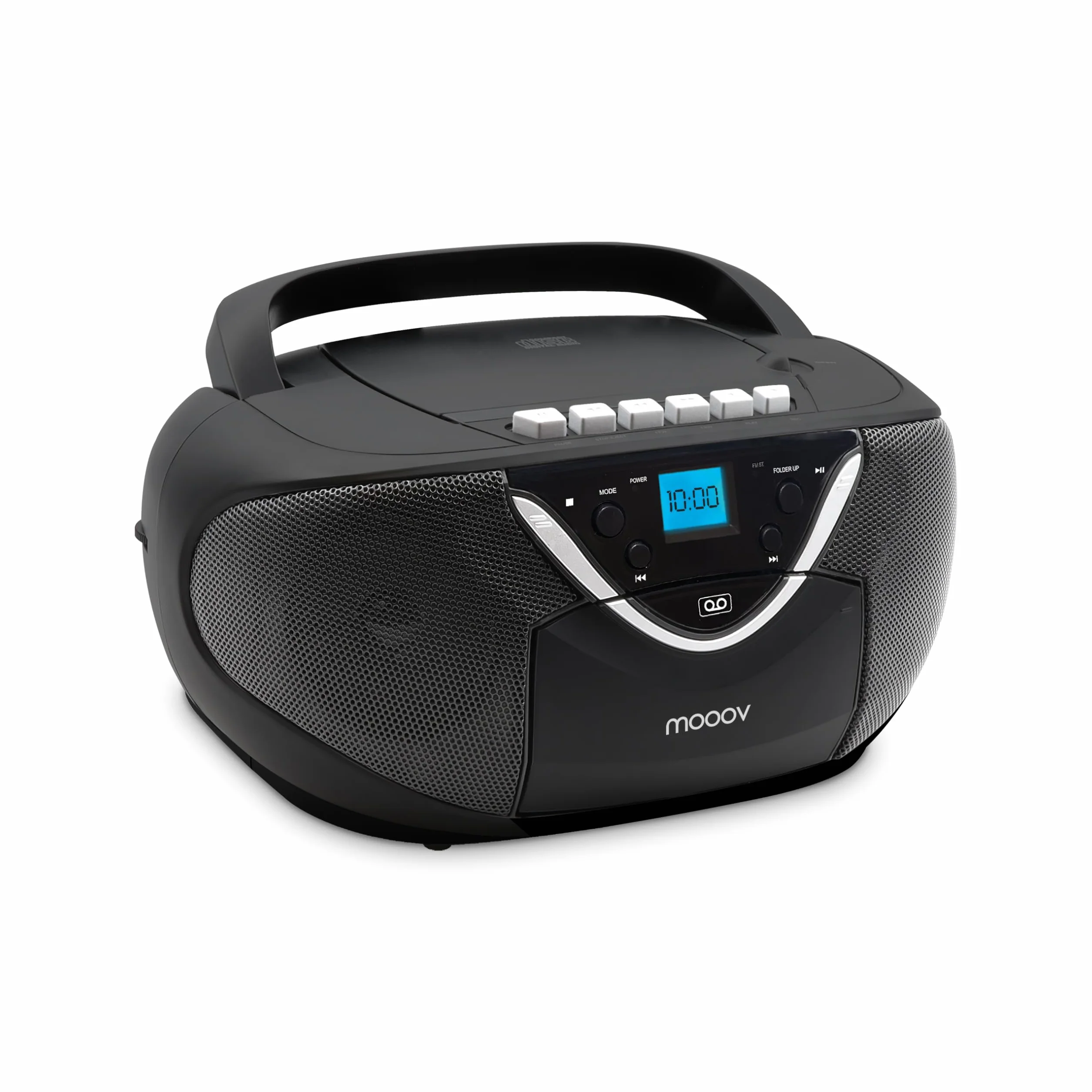 Metronic 477131 przenośny odtwarzacz CD/magnetofon do radia Boombox, czarny