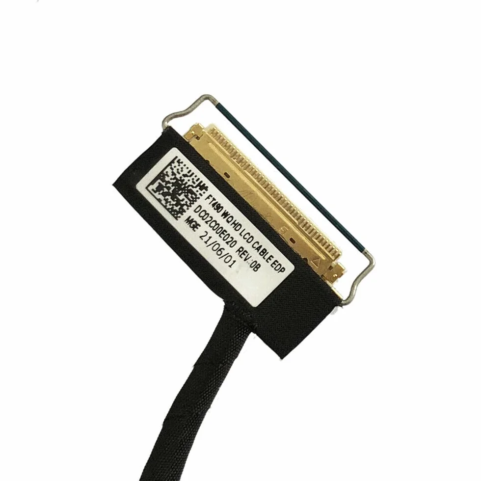 ZAHARA Ekran wyświetlacza wideo Elastyczny kabel dla LENOVO Thinkpad T490 20N2 20N3 20RY 20RX P43s 20RH 20RJ WQHD DC02C00E010 DC02C00E020 02HK975 LCD cable/Screen Display Flex line (40PIN)