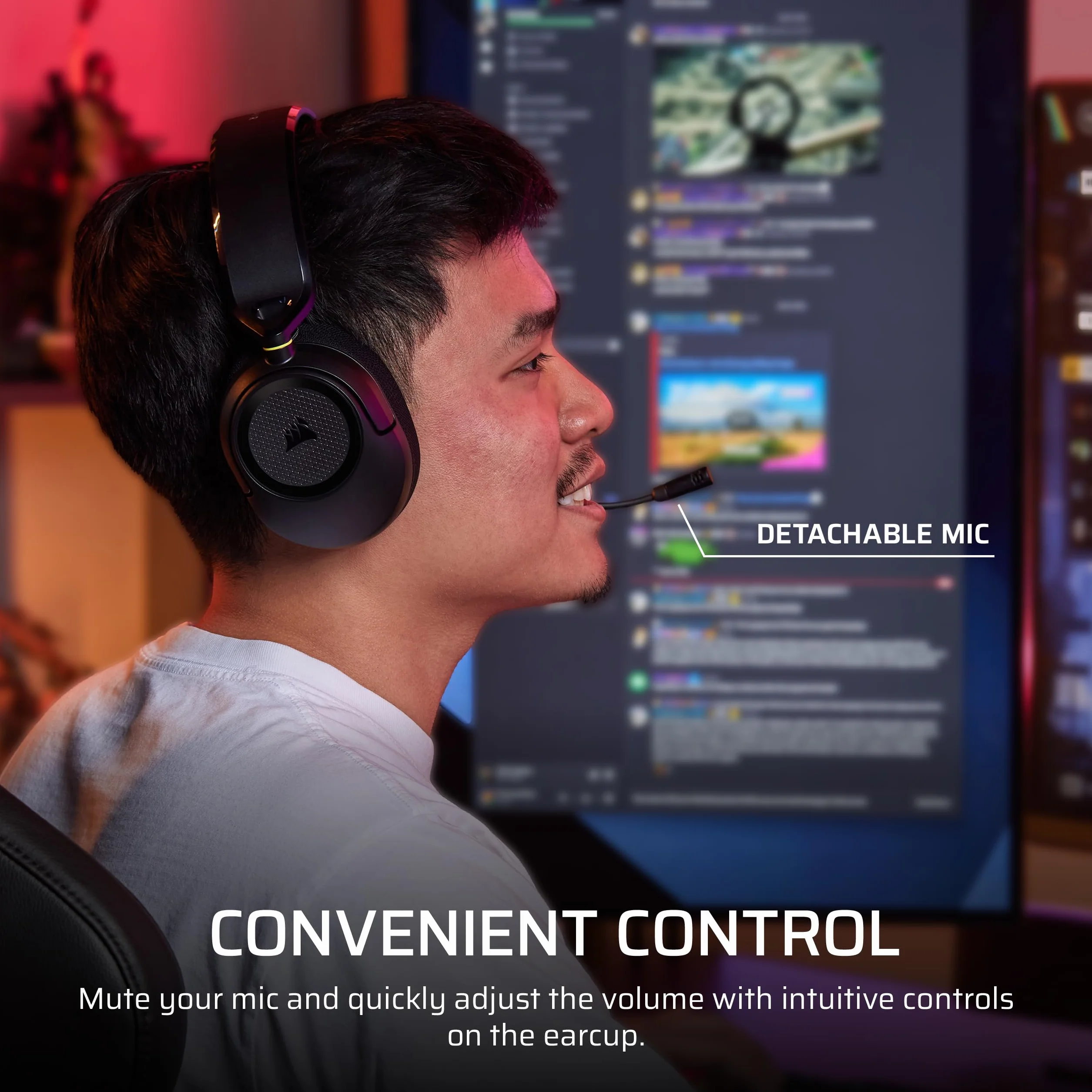 Corsair HS35 v3 bezprzewodowy zestaw słuchawkowy do gier z mikrofonem – 2,4 GHz i Bluetooth (PC/PS5/PS4/Switch/Mac/Mobile), lekki komfort, Dolby Atmos, czarny | 2,4 GHz i Bluetooth (PC, PS5, PS4, Switch, Mac, urządzenia mobilne), lekki i wygodny, Dolby At