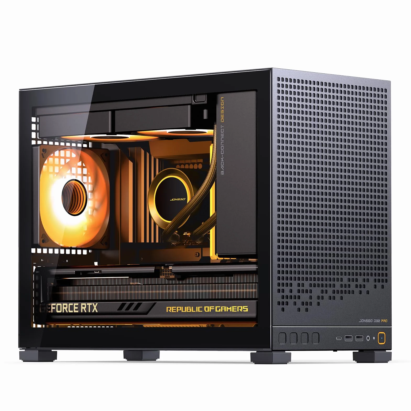 JONSBO D32 PRO Micro ATX PC Obudowa Wysoka kompatybilność Tryb A/B Obsługa MATX Back-Connect/BTF MB 365 mm GPU/240AIO/163 mm Chłodnica powietrza ATX/SFX-L/SFX PSU USB 3.2