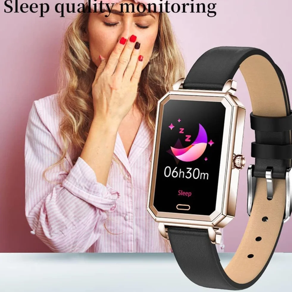Damski Inteligentny Zegarek Sportowa Bransoletka Bluetooth Wodoodporny Zegarek Fitness Monitor Aktywności Monitor Snu Tętno Monitor Snu Krokomierz Kalorie Moda Smartwatch Dla I, Steel strap
