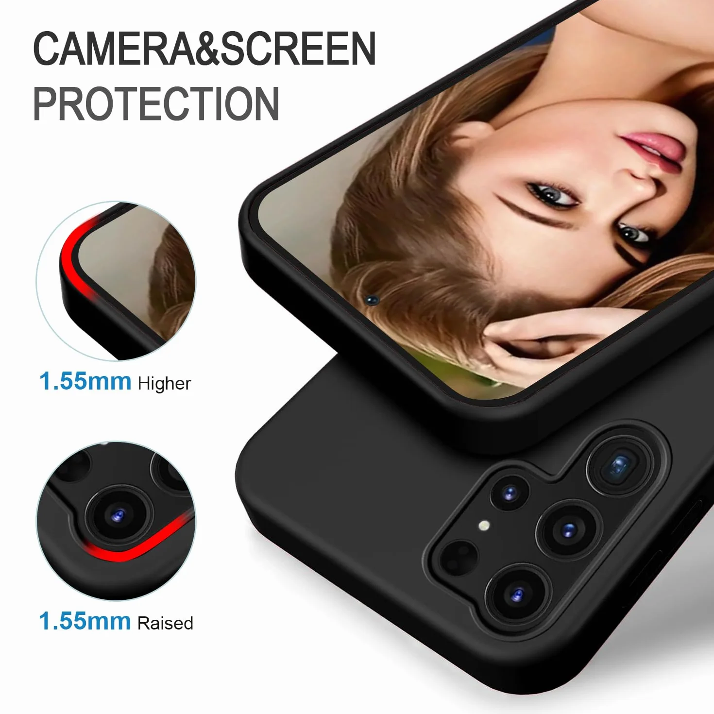 Pasek na telefon komórkowy Samsung Galaxy S24 Ultra, etui z paskiem, złote serce, cienkie, odporne na uderzenia etui ochronne, ze zdejmowanym sznurkiem do zawieszenia, płynne etui na telefon