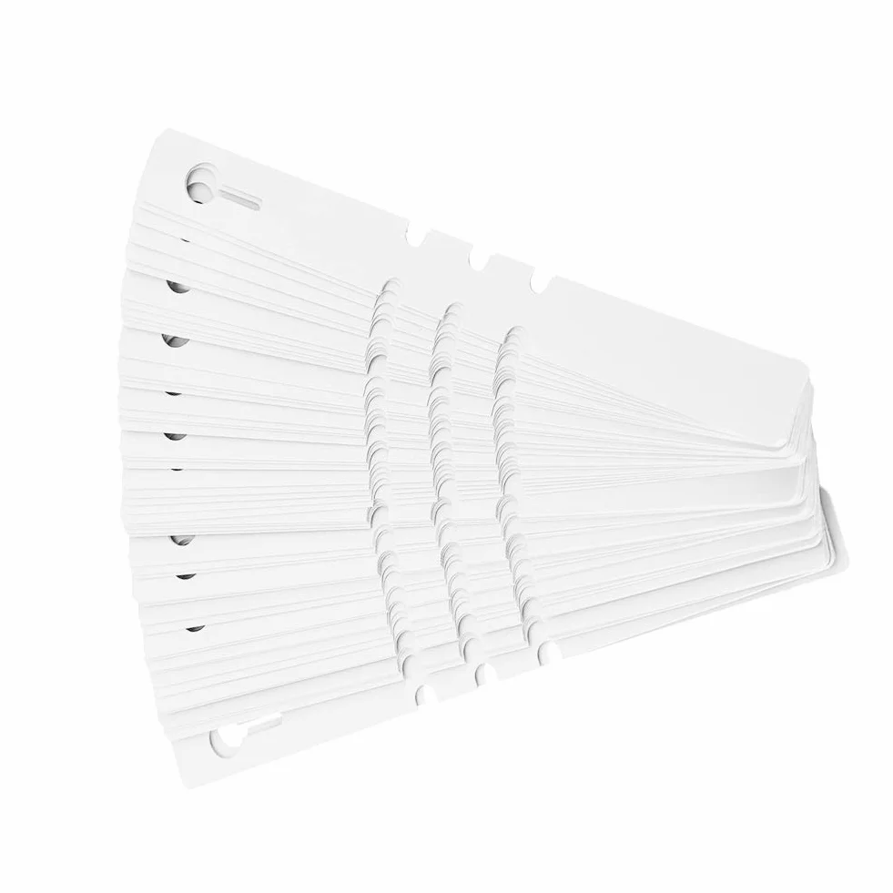 Plastikowe Zawieszki do Roślin 100 Szt. Etykiety Roślinne, Plastikowe Przedszkole Wystrój Ogrodu Znaczniki Stawek Etykiety Roślinne Ozdoba Trawnika(biały)