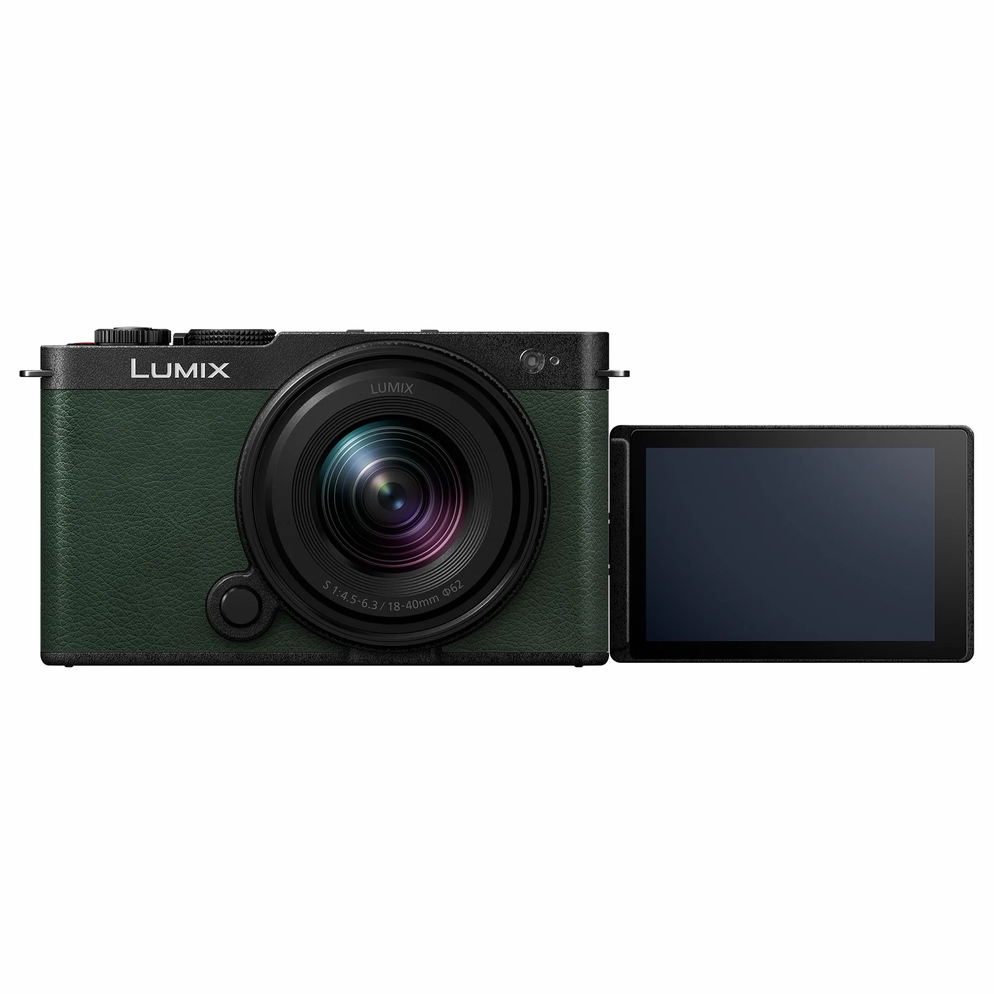 Panasonic Lumix DC-S9NE-G Pełnoklatkowy Bezlusterkowy Aparat do Vlogowania, 24.2MP, 6K /4K Video, 779 Punktów Detekcji Fazy, Stabilizacja Obrazu, 5Ghz WiFi, z Obiektywem S-R1840E 18-40mm S, Zielony
