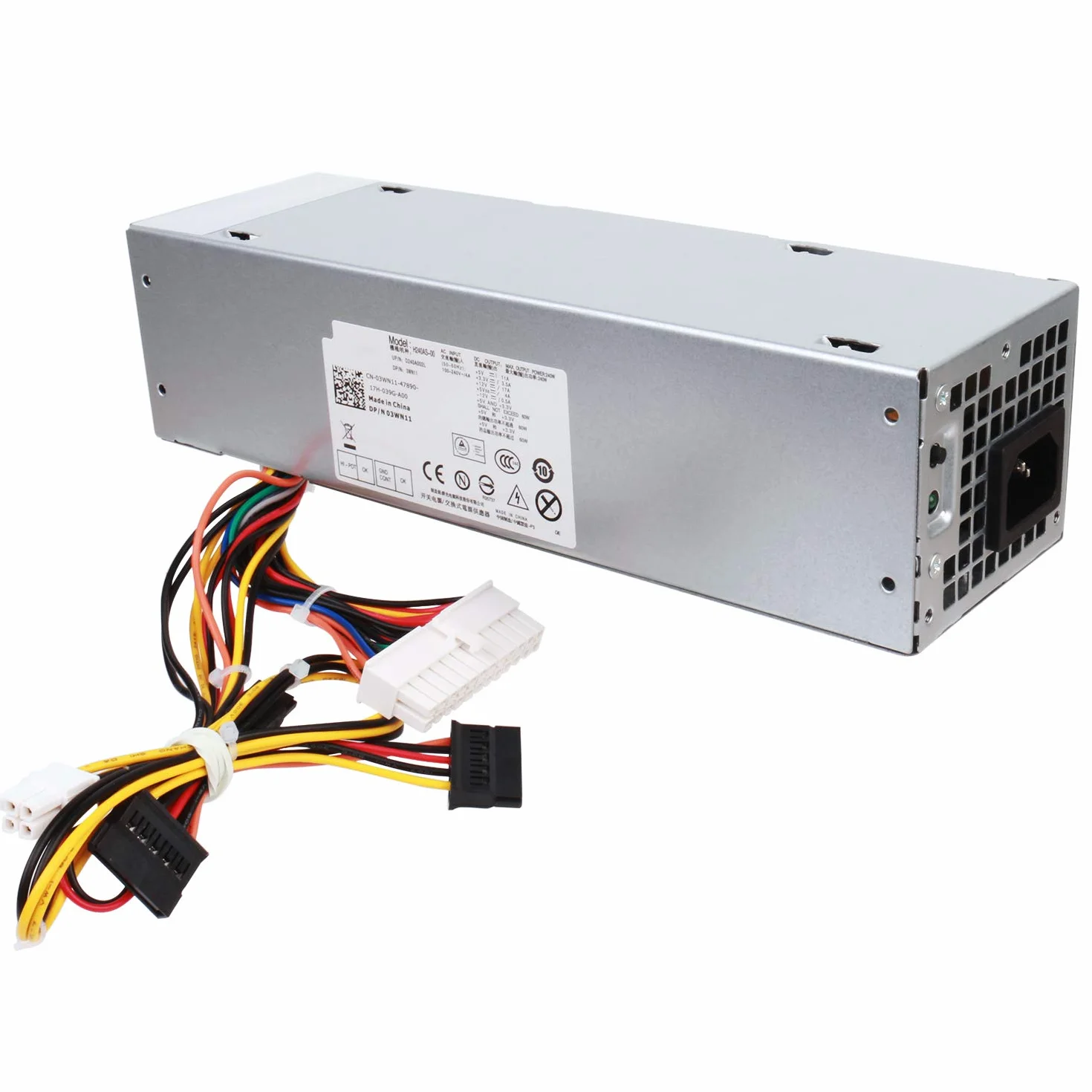 S-Union Zasilacz 240W dla Dell Optiplex 390 790 960 990 3010 7010 9010, tylko dla małego kształtu SFF H240ES-00 D240ES-00 AC240AS-00 AC240ES-00 DPS-2400 0WB L2440AS-00 H240AS-00 3WN11