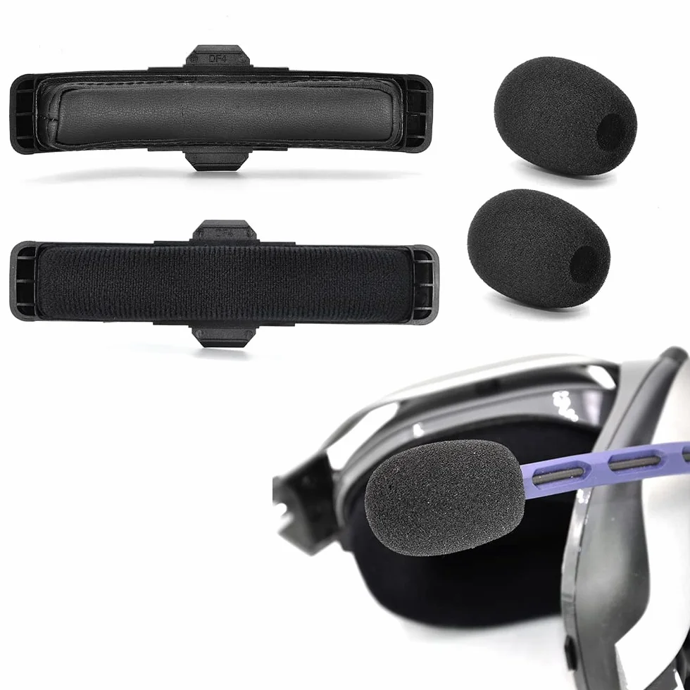 A50 Gen 4 Mod Kit - Wymienne opaski głowę dla ASTRO Gaming A50 Bezprzewodowy zestaw słuchawkowy Gen 4,pianka mikrofonowa,poduszki/kubki uszy/Naramienniki,A50 Gen 4 Akcesoria(Czarne białko)