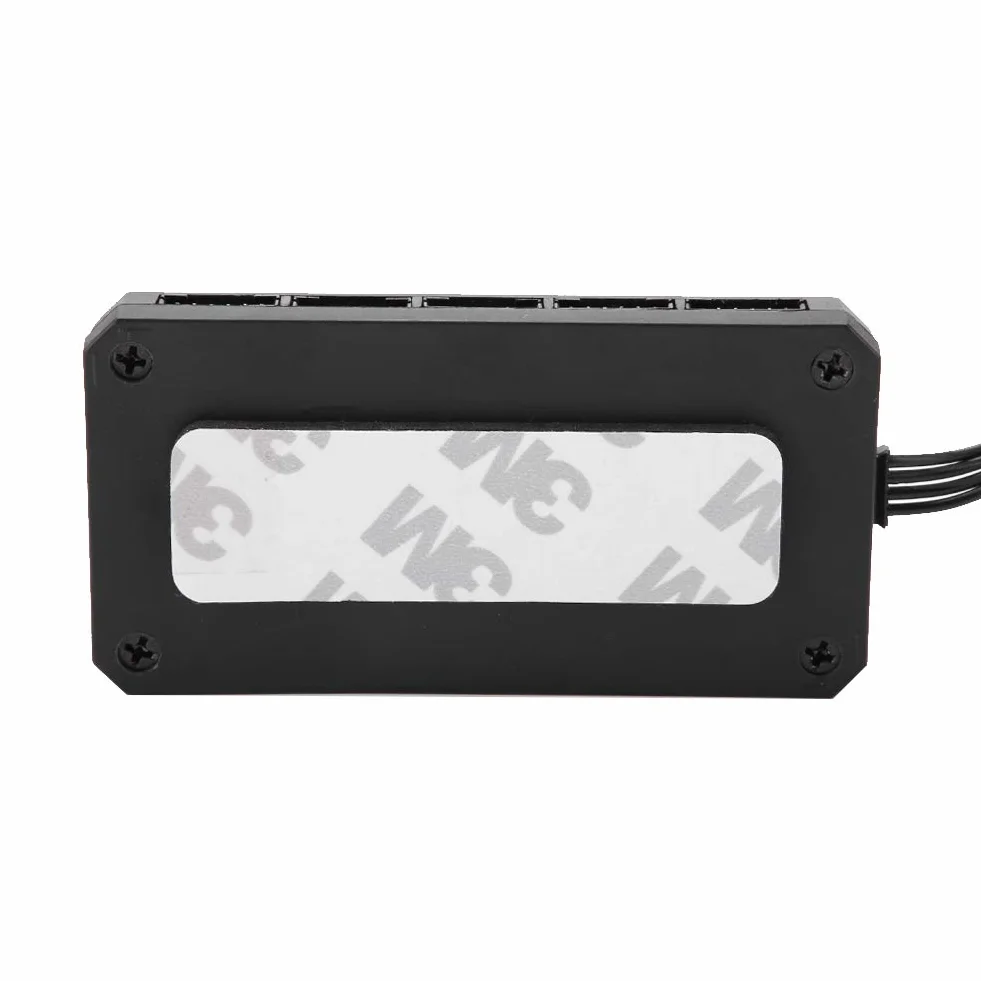 Tangxi Kontroler prędkości wentylatora komputerowego LED kolorowa tęcza RGB PC komputer wentylator wentylator kontroler z 15 m RF bezprzewodowy pilot zdalnego sterowania