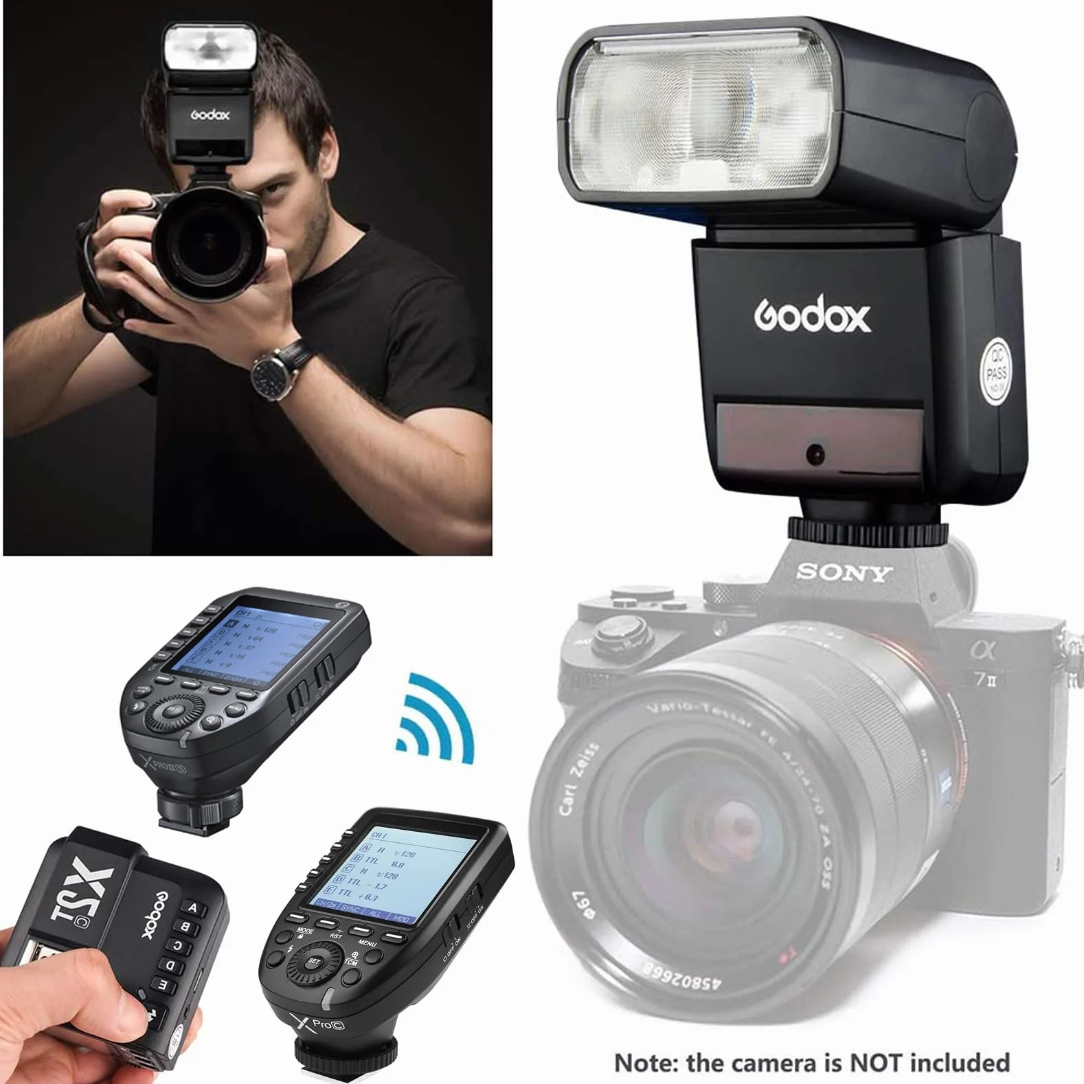 Godox Lampa błyskowa TT350S z 2,4G HSS 1/8000s TTL GN36 Speedlite kompatybilna z aparatem cyfrowym Sony