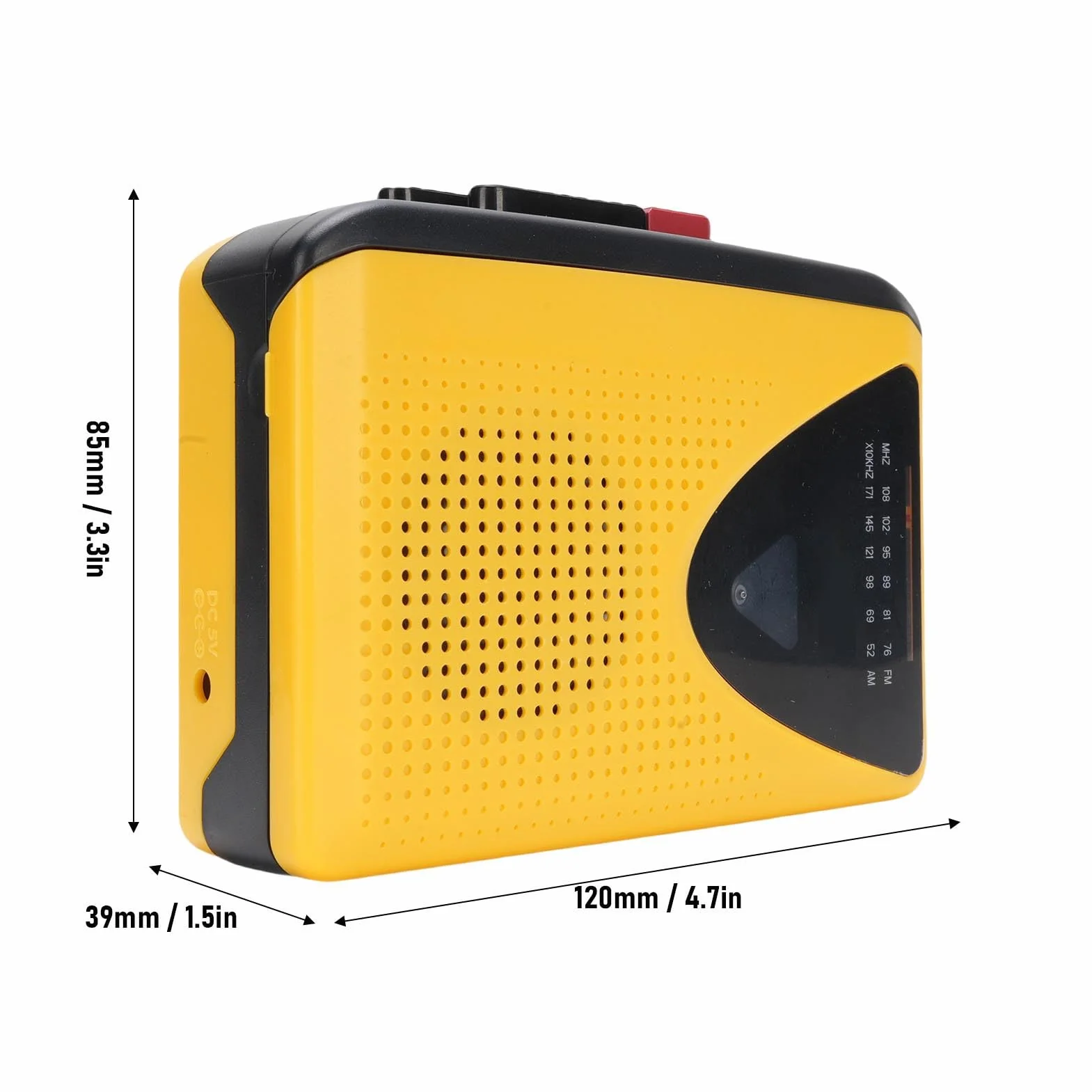 Retro Bluetooth Cassette Player & Recorder Portable z Radiem AM/FM, Wbudowany Głośnik, Gniazdo Mikrofonowe i Słuchawkowe, Zabytkowe Odtwarzacz w Stylu dla Miłośników Muzyki,