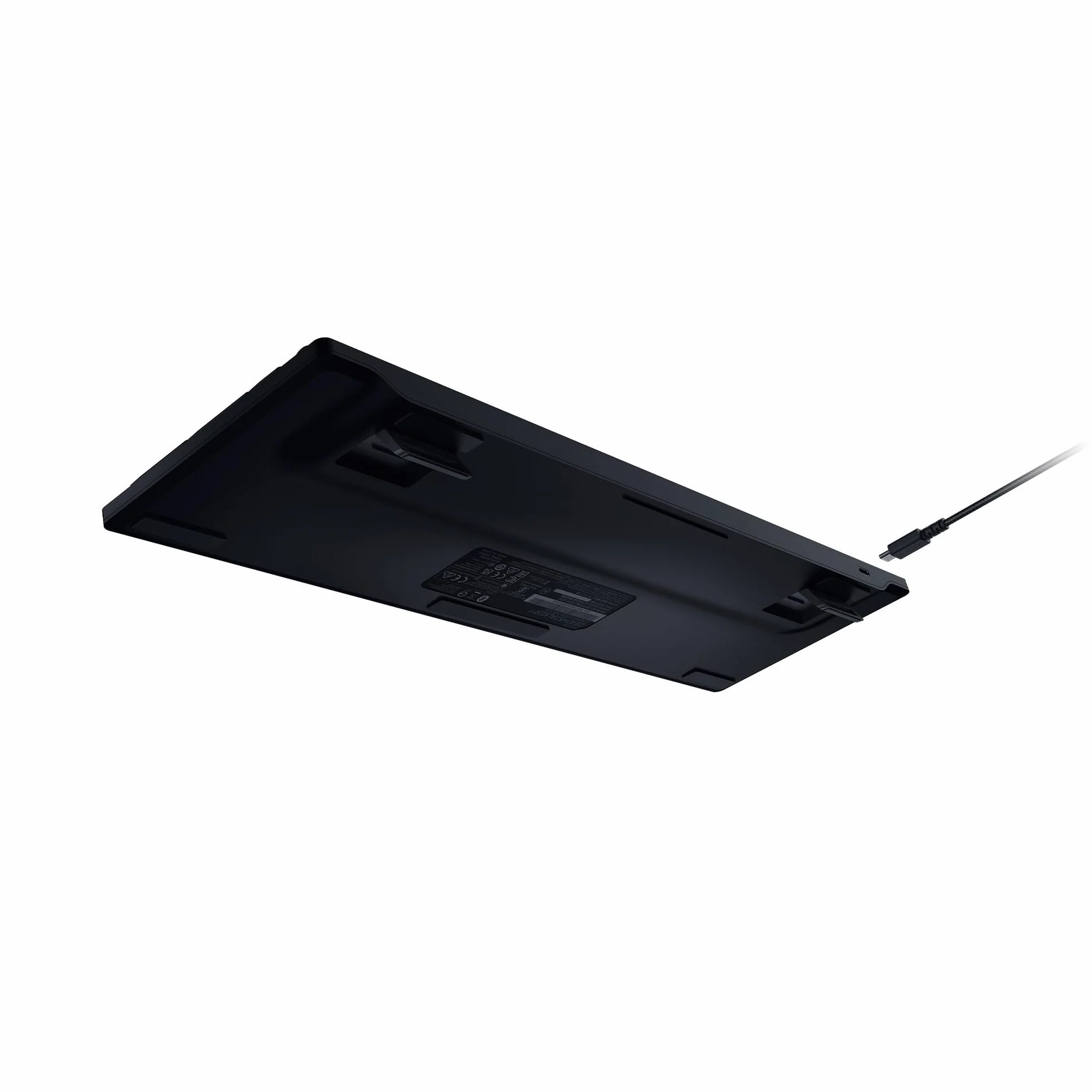Razer DeathStalker V2 (Red Switch) – niskoprofilowa klawiatura optyczna do gier (liniowe przełączniki optyczne, HyperSpeed Wireless, USB-C, laserowo wycinane nasadki klawiszy), układ QWERTY US, czarna