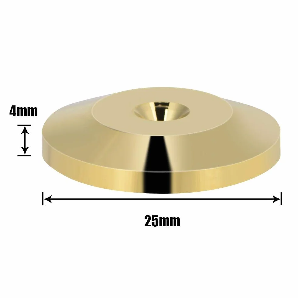 Końcówki głośnikowe 8 szt. Subwoofer Wzmacniacz audio CD Głośnik HiFi Izolator gramofonu Stożek podstawy 25x4mm złota