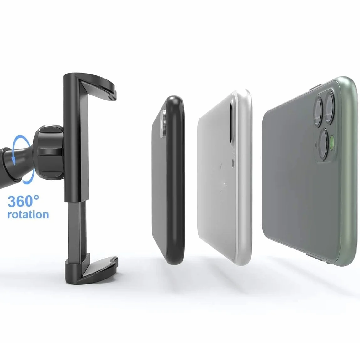 Wysokiej jakości uchwyt na telefon komórkowy do łóżka, metalowy rdzeń, elastyczny, długi stojak na telefon iPhone 16, 15, 14 Pro Max, SE, 13 12 Pro Max, Samsung S24 S23, 4-7" smartfon i tablet