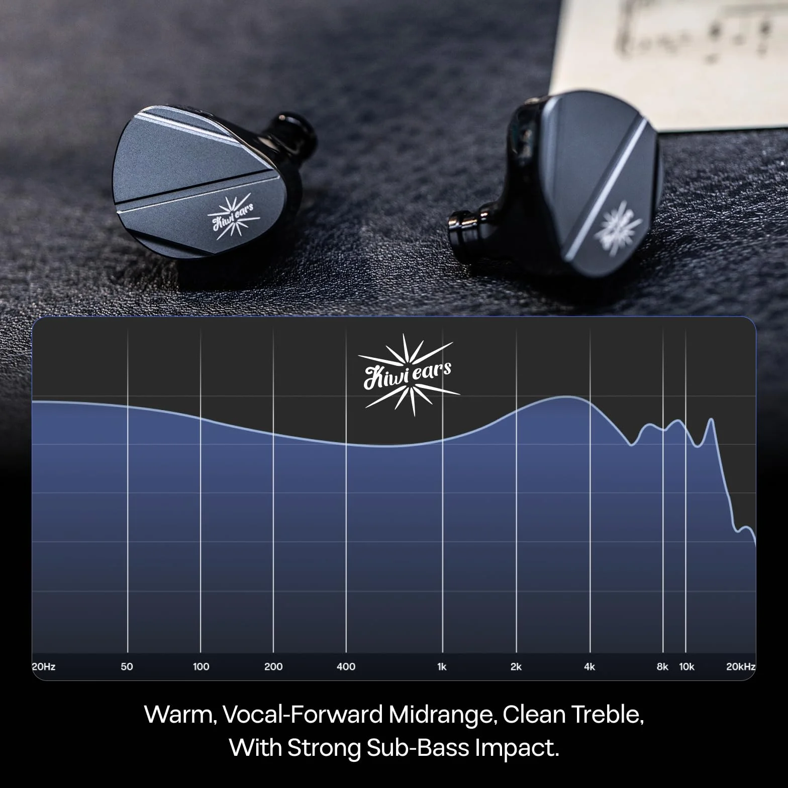 LINSOUL Kiwi Ears Canta słuchawki douszne, 1DD+2Planar Hybrid dokanałowe, słuchawki do gier, HiFi przewodowe IEM, z odpinanym kablem IEM dla muzyków audiofilów