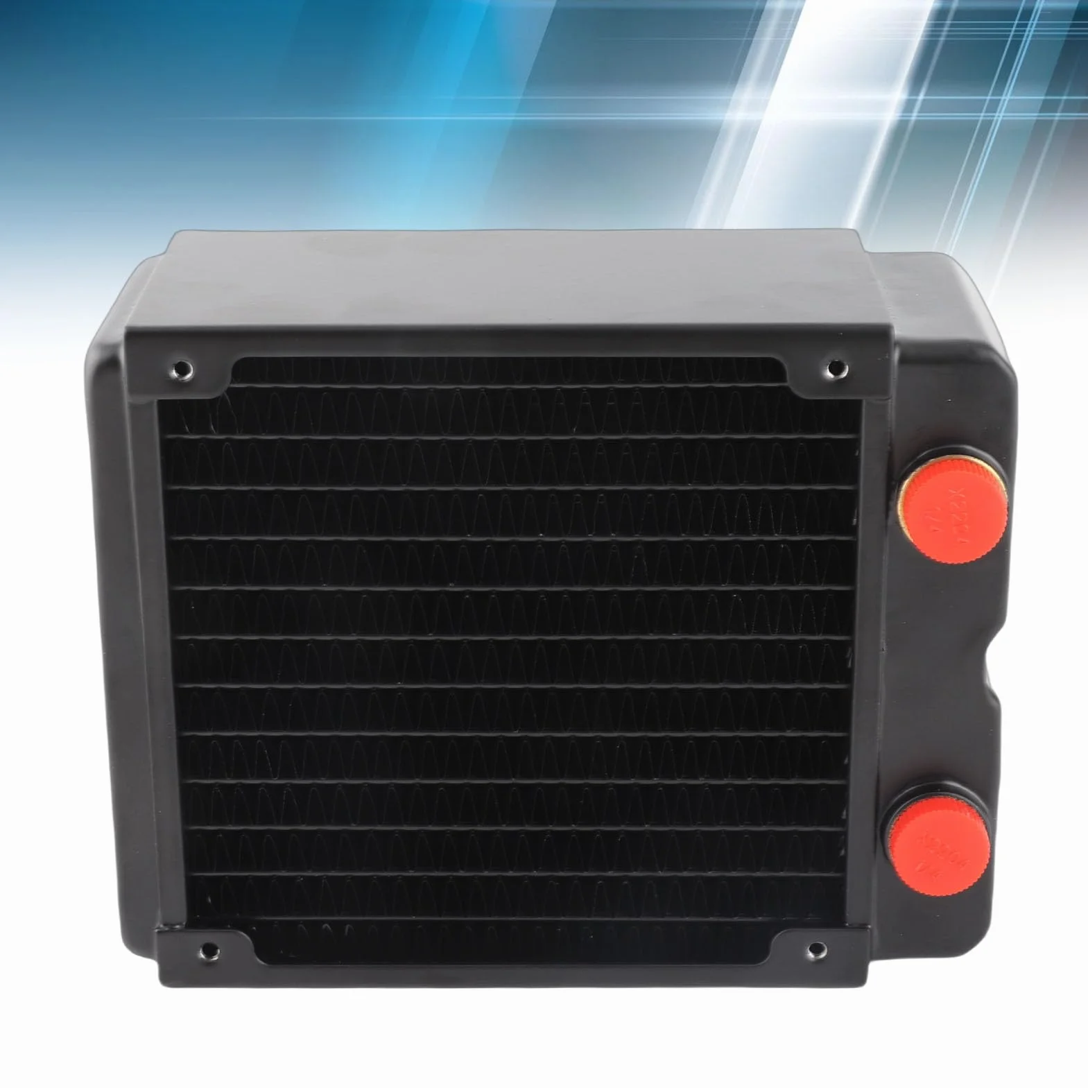 Generic Chłodzenie Wodne Komputera PC Chłodnica Miedziana z 12 Rurkami dla Wydajnych rozwiązań Chłodzenia Procesora 120 Mm