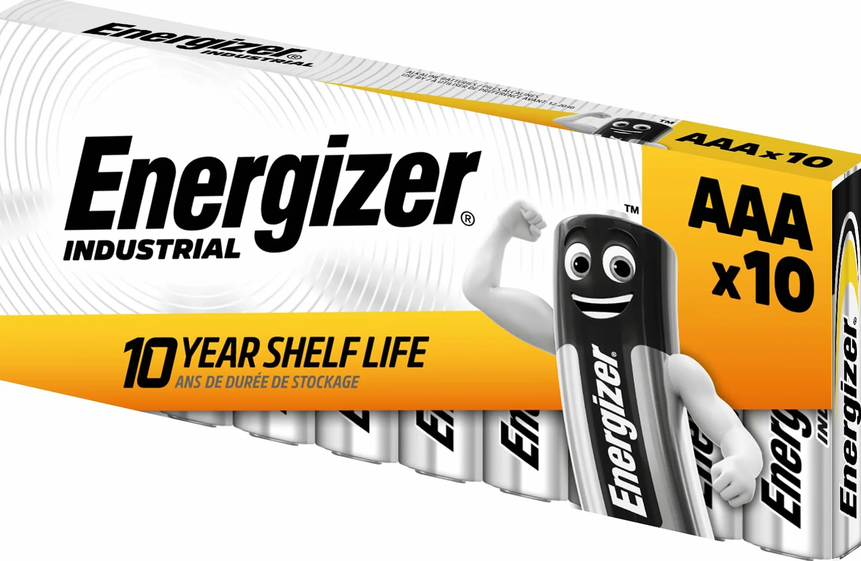 Energizer Industrial 93531 Baterie Alkaiczne, Srebrny/Czarny, AAA/10 szt