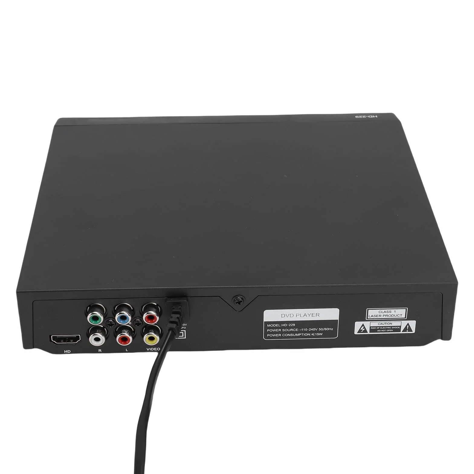 Cocoarm Odtwarzacz DVD Odtwarzacz CD DVD dla Wszystkich Regionów z obudową ABS 1080P AV USB Karaoke Wznów Odtwarzanie dla Telewizora Kino Domowe Do Użytku Rodzinnego (wtyczka UE)