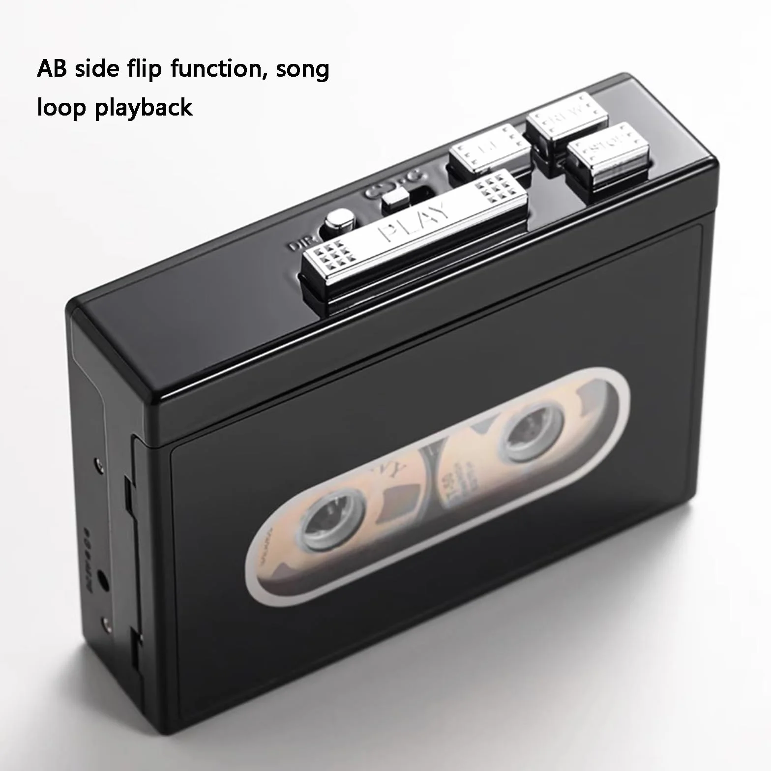 Przenośny odtwarzacz kasetowy, odtwarzacz taśmowy Bluetooth, radio FM, z funkcją automatycznego cofania, kasetowy odtwarzacz Walkman, konwertuj kasety kasetowe na konwerter MP3