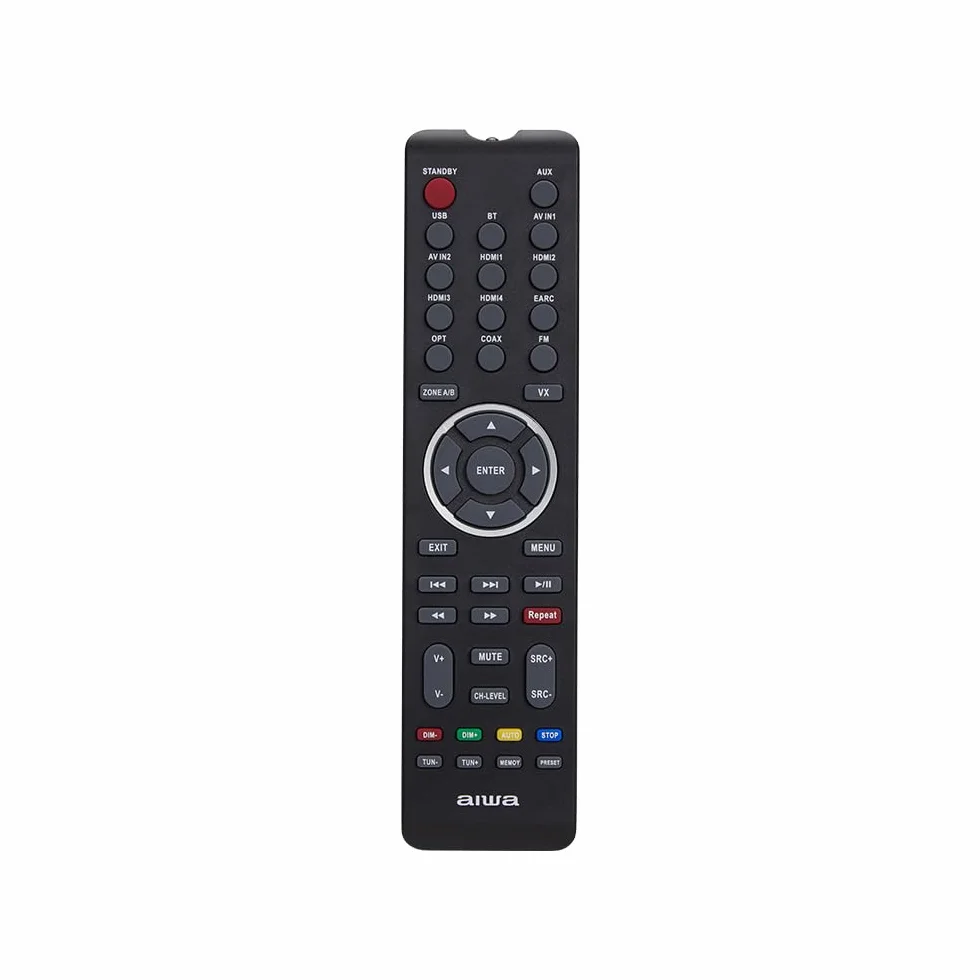 AIWA AVR-7210 7.2-kanałowy odbiornik audio i wideo z technologią Dolby Atmos, Spotify Streaming, AirPlay 2, Bluetooth 5.2 i UHD 4K Passthrough - 1155 W. Kolor: czarny