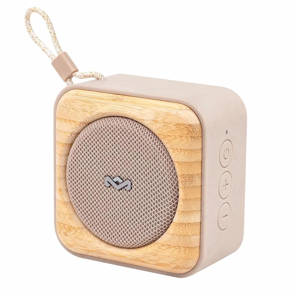 House of Marley Roots Głośnik Bluetooth – mały przenośny głośnik Bluetooth do podróży i na zewnątrz, odporny na warunki atmosferyczne i wodoodporność IP67, czas odtwarzania 10 godzin – bezprzewodowe